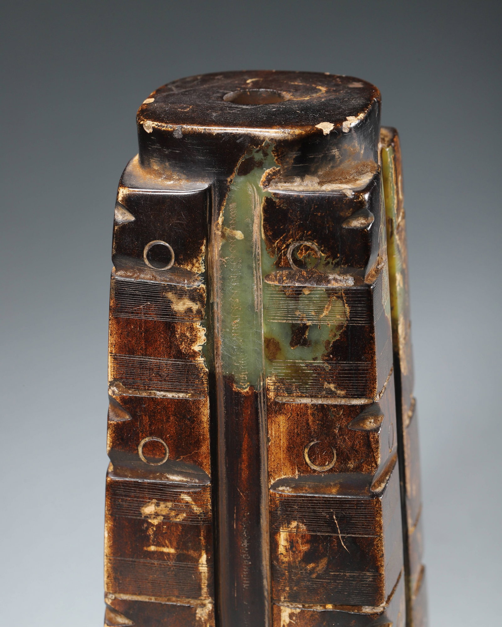 A jade cong vase - 7