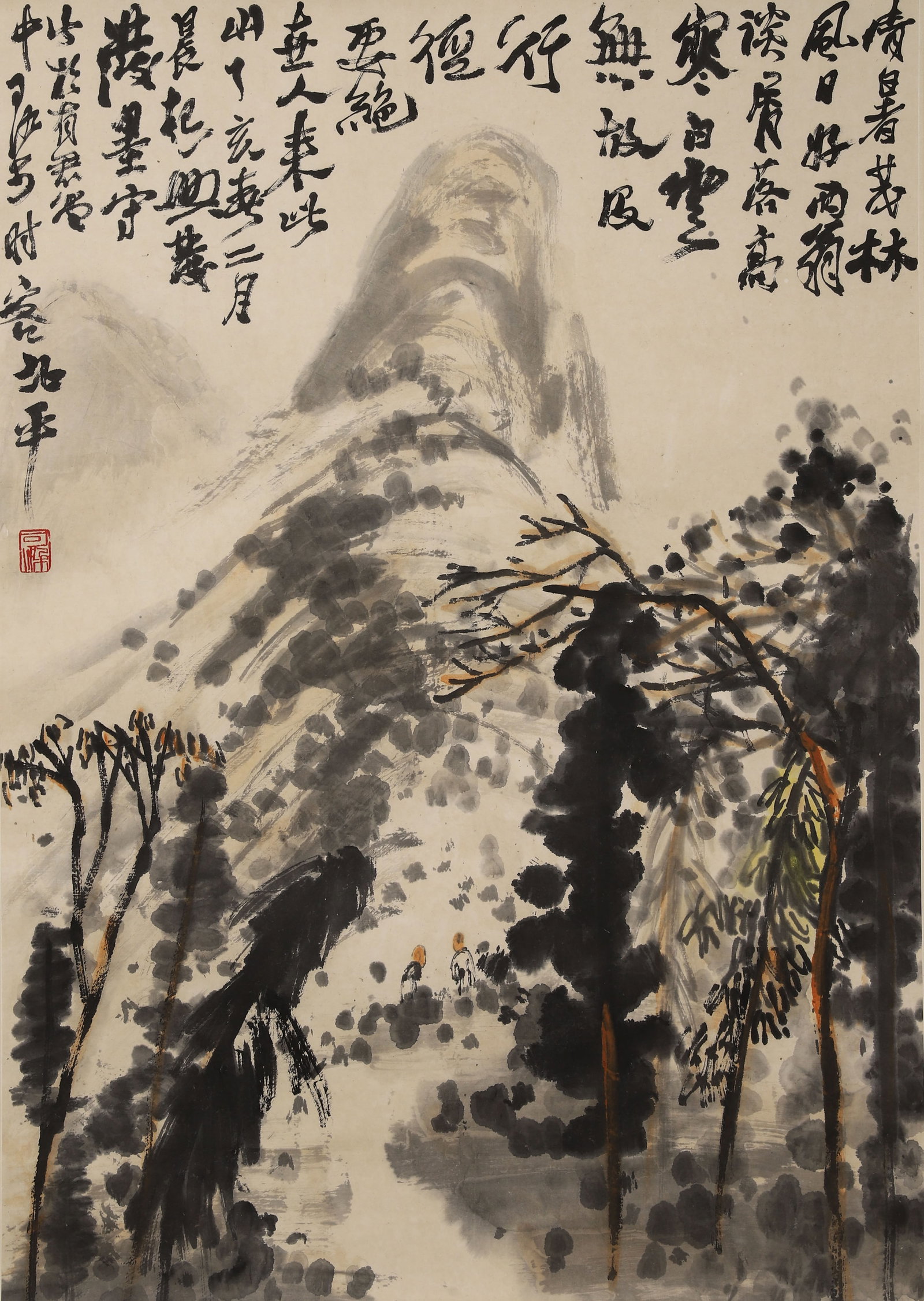 LI KERAN, MOUNTAIN JOURNEY, 1959, HANGING SCROLL (1 of 8)