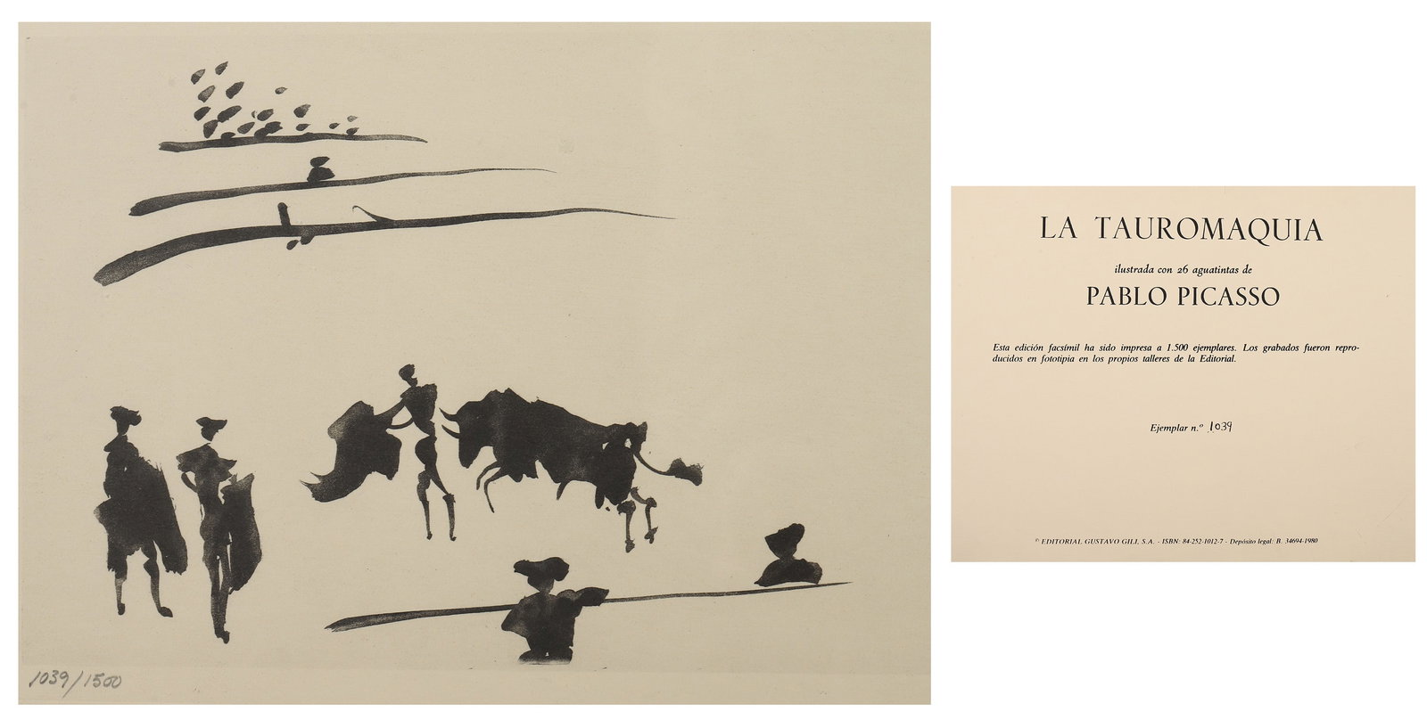 Pablo Picasso (1881–1973),Spanish,ORIGINAL LIMITED EDITION,Attributed to: Frame 41x33cm, Sight Size 25.5x17.5cm (Frame 16.14"x12.99", Sight Size 10.04"x6.89")Pablo Picasso (1881–1973), a Spanish master of modern art. Co-founder of Cubism, he revolutionized painting with d