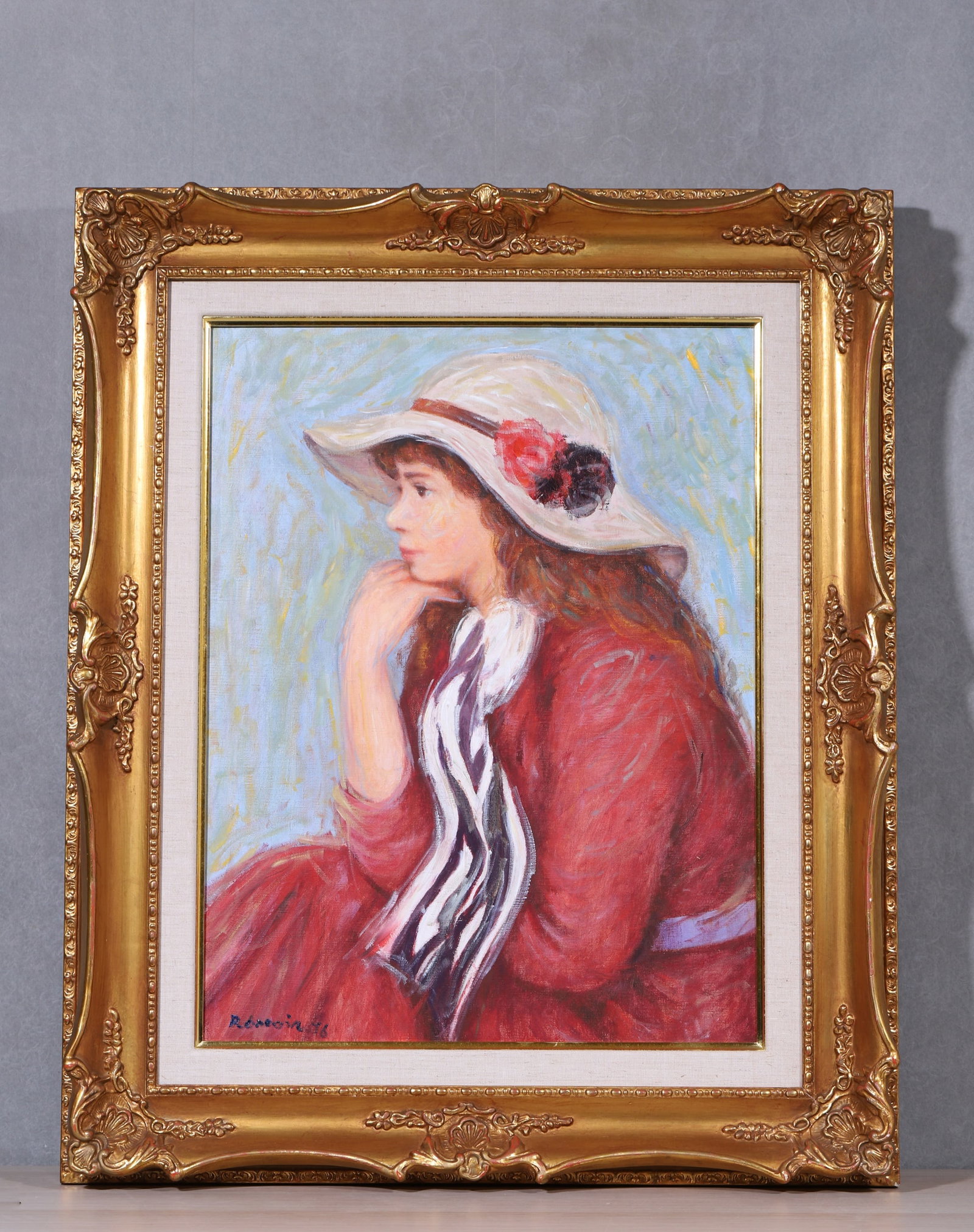 Pierre-Auguste Renoir, (French, 1841-1919), attributed to, Oil on Canvas: Framed, 72cm (28.35 in) x 52cm (20.47 in); Unframed 60cm (23.62 in) x 40cm (15.75 in)