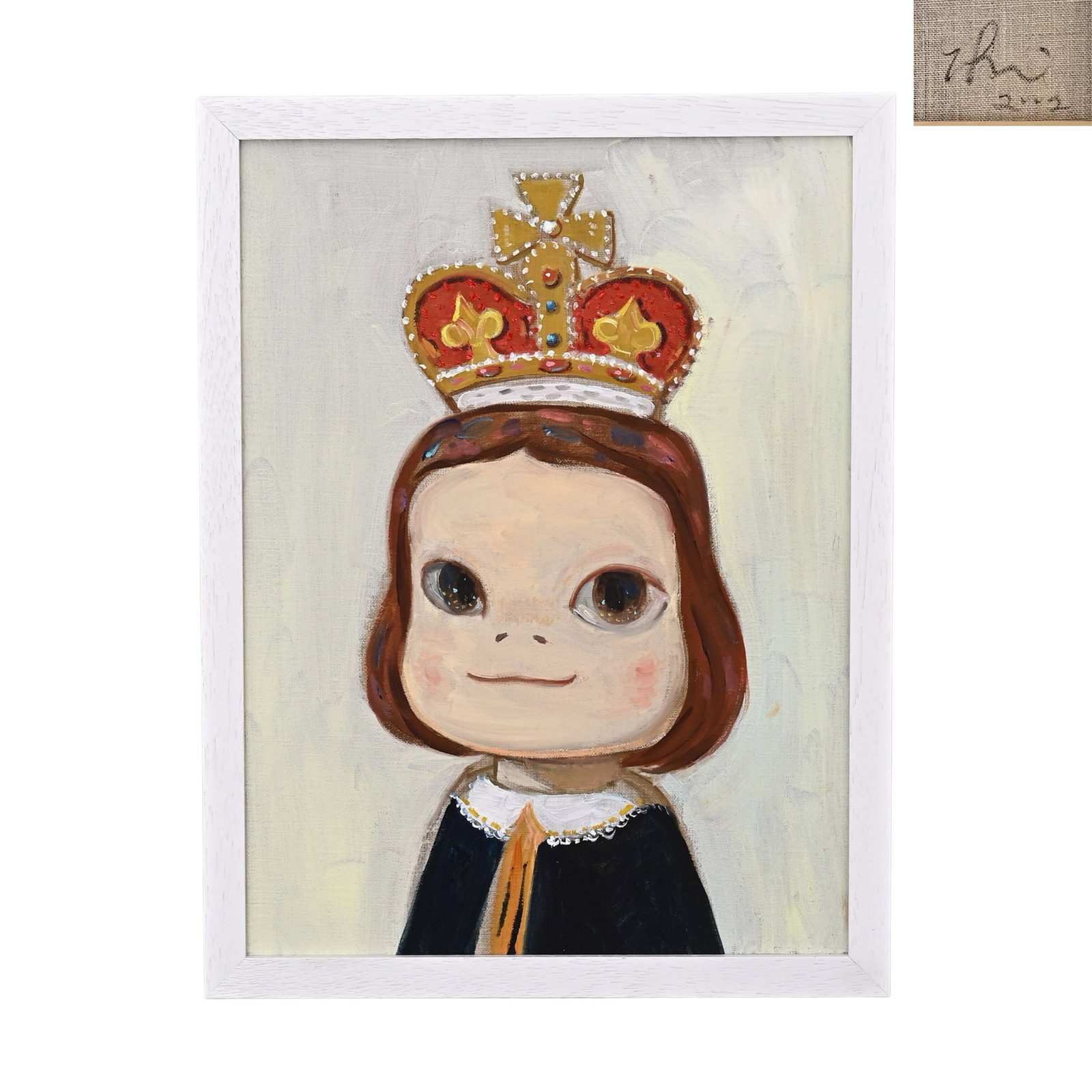 YOSHITOMO NARA (JAPAN, B. 1959), ATTRIBUTED TO, OIL ON CANVAS, ORIGINAL PERIOD FRAME