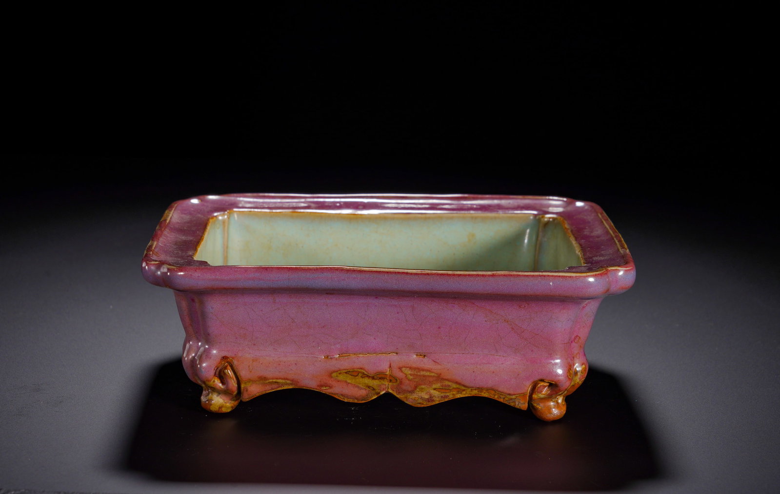SONG DYNASTY JUN KILN FOUR-LEGGED FLOWERPOT
