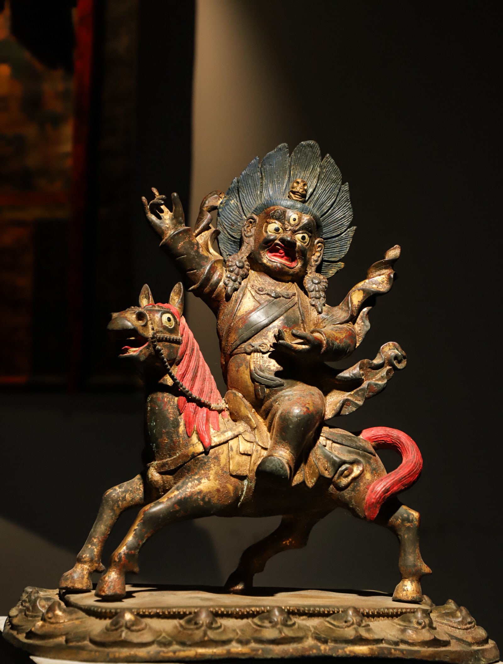 QING DYNASTY, HORSE-RIDING GUARDIAN STATUE (1 of 9)