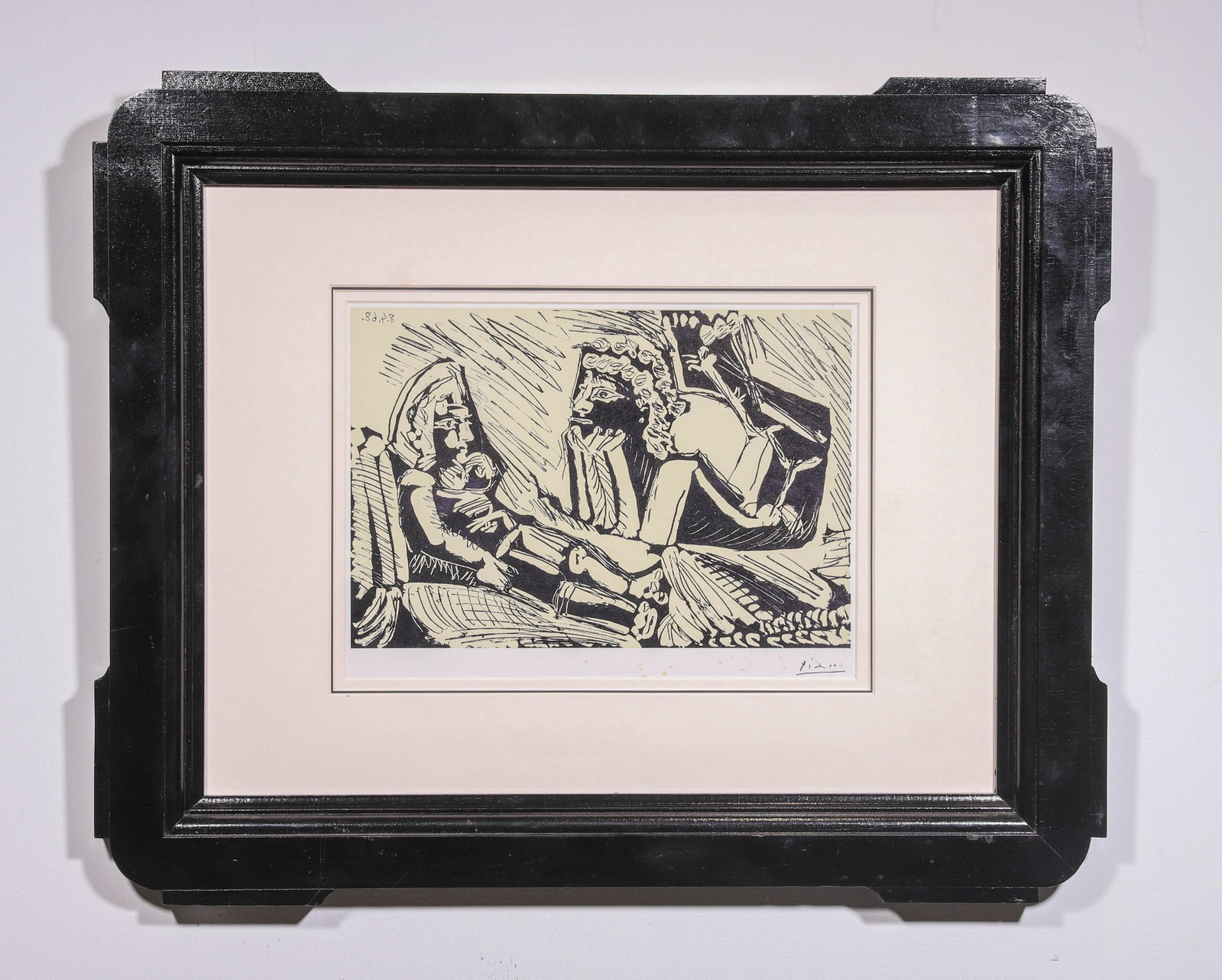 Madura Gallery, Lithograph, Pablo Picasso, 1969: Artist: Pablo Picasso. Printed by Hidalgo Arn??ra, Vallauris, France. Dimensions: Frame Width: 65cm (25.59in), Frame Height: 53cm (20.87in), Image Width: 32cm (12.6in), Image Height: 22cm (8.66in) Ite