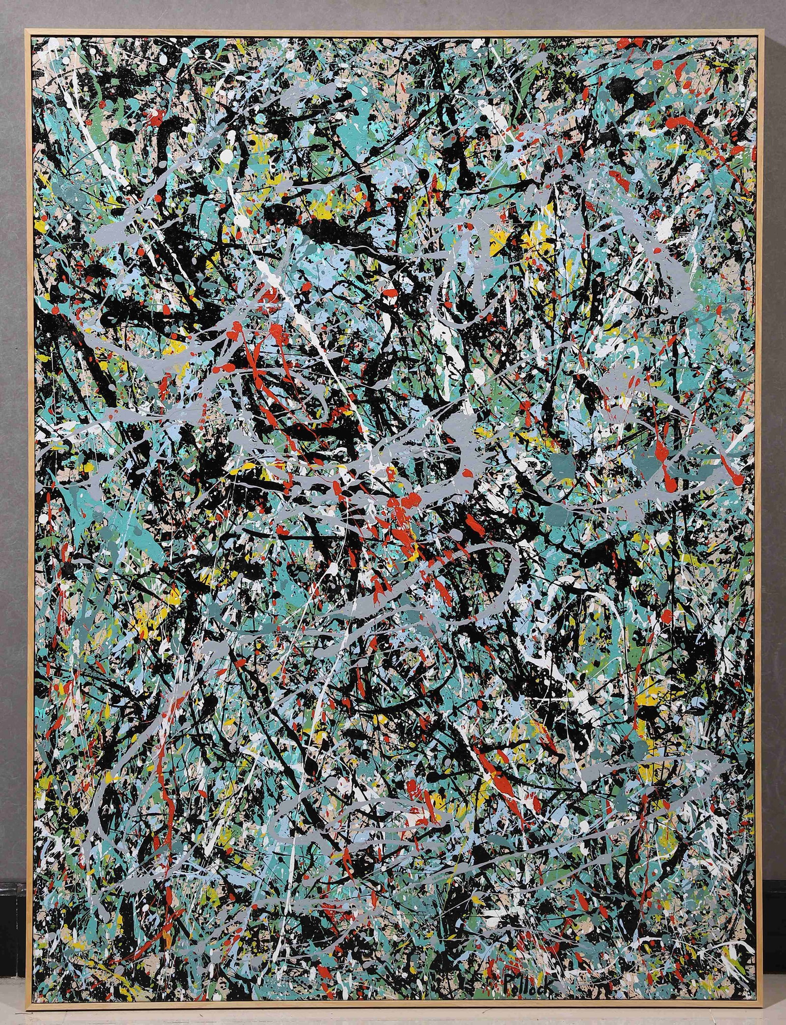 Jackson Pollock (American, 1912-1956), in the manner of, Mixed Media on Canvas (1 of 8)