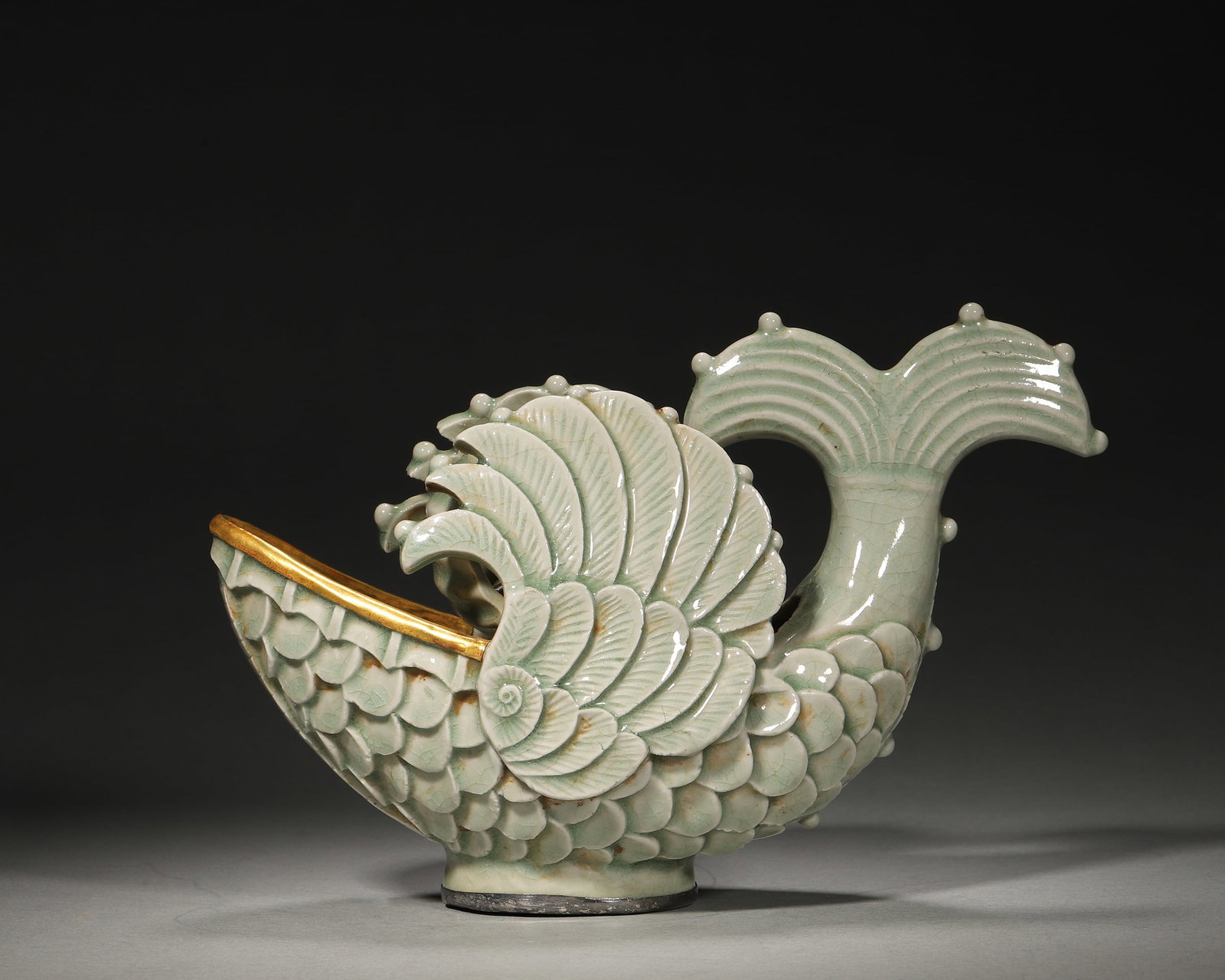 Celadon Glazed Makara-Shaped Ewer (Liao Dynasty, 907-1125) (1 of 7)