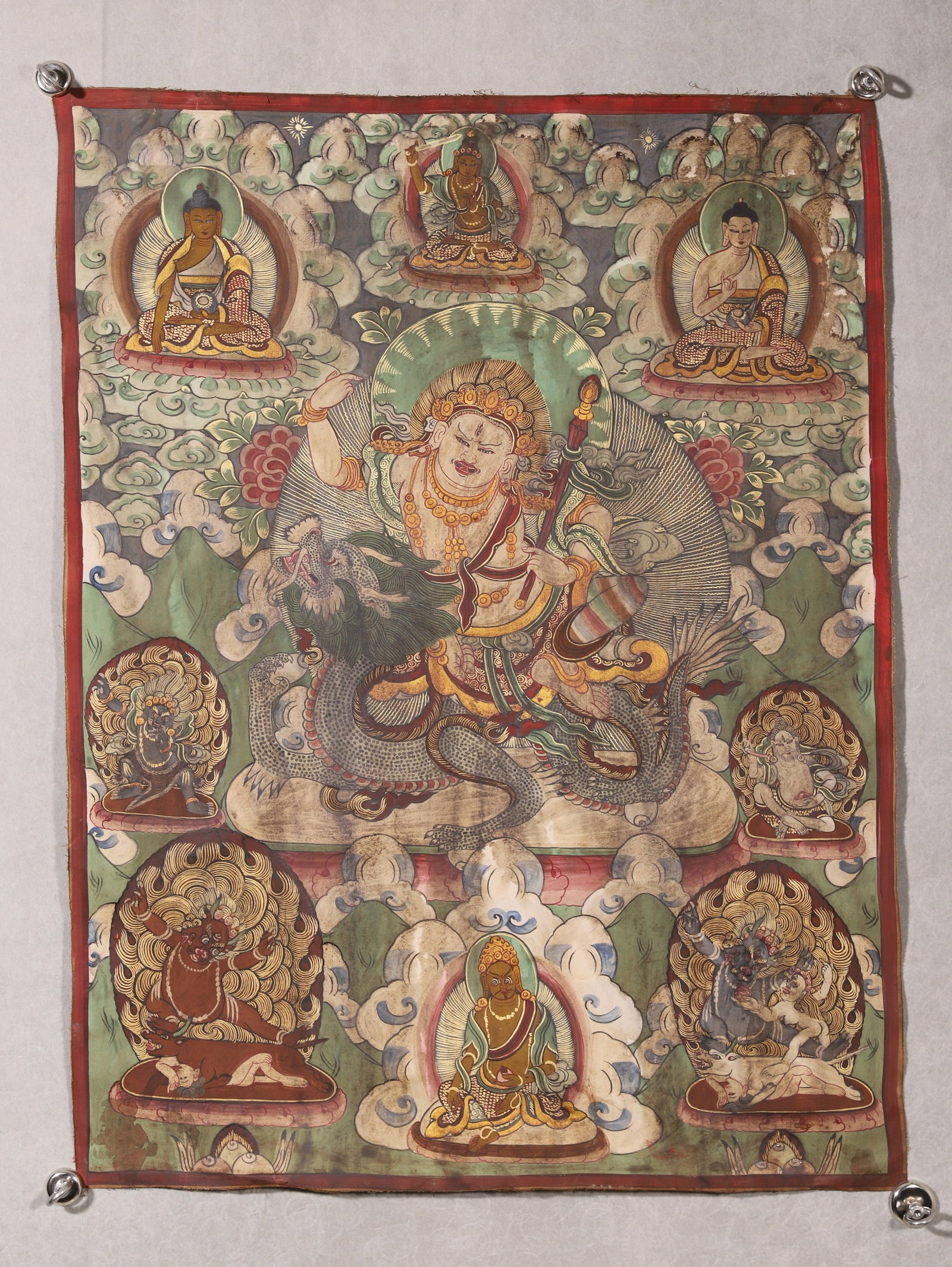 Qing Dynasty, White Jambhala Thangka (1 of 7)