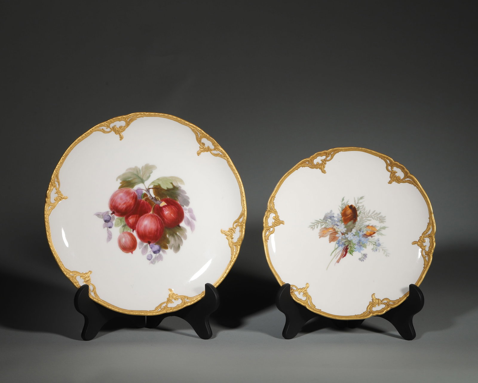 Pair of Kpm Berlin Hand-Painted Porcelain Plates, C.1900-1920 (1 of 11)