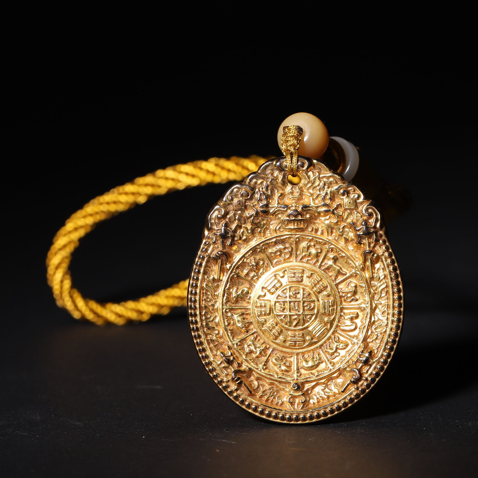 Gilt-Bronze Nine Palaces Eight Trigrams Plaque, Ming Dynasty, 1368-1644 (1 of 5)