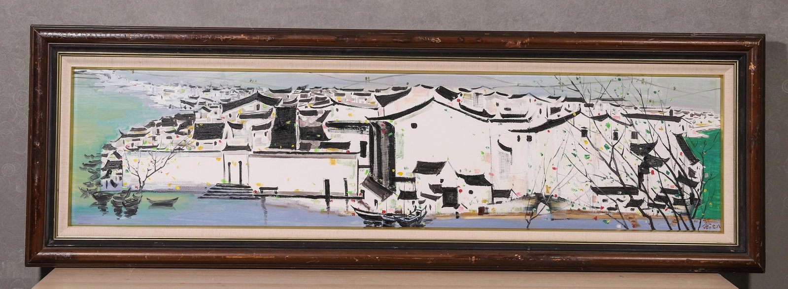 Wu Guanzhong (Chinese, 1919-2010), Oil on Canvas, in the manner of, Dated 1978: The work retains original canvas and period frame with natural signs of age. The painting surface is clean and stable, without visible tear, hole, heavy craquelure or restoration. The overall