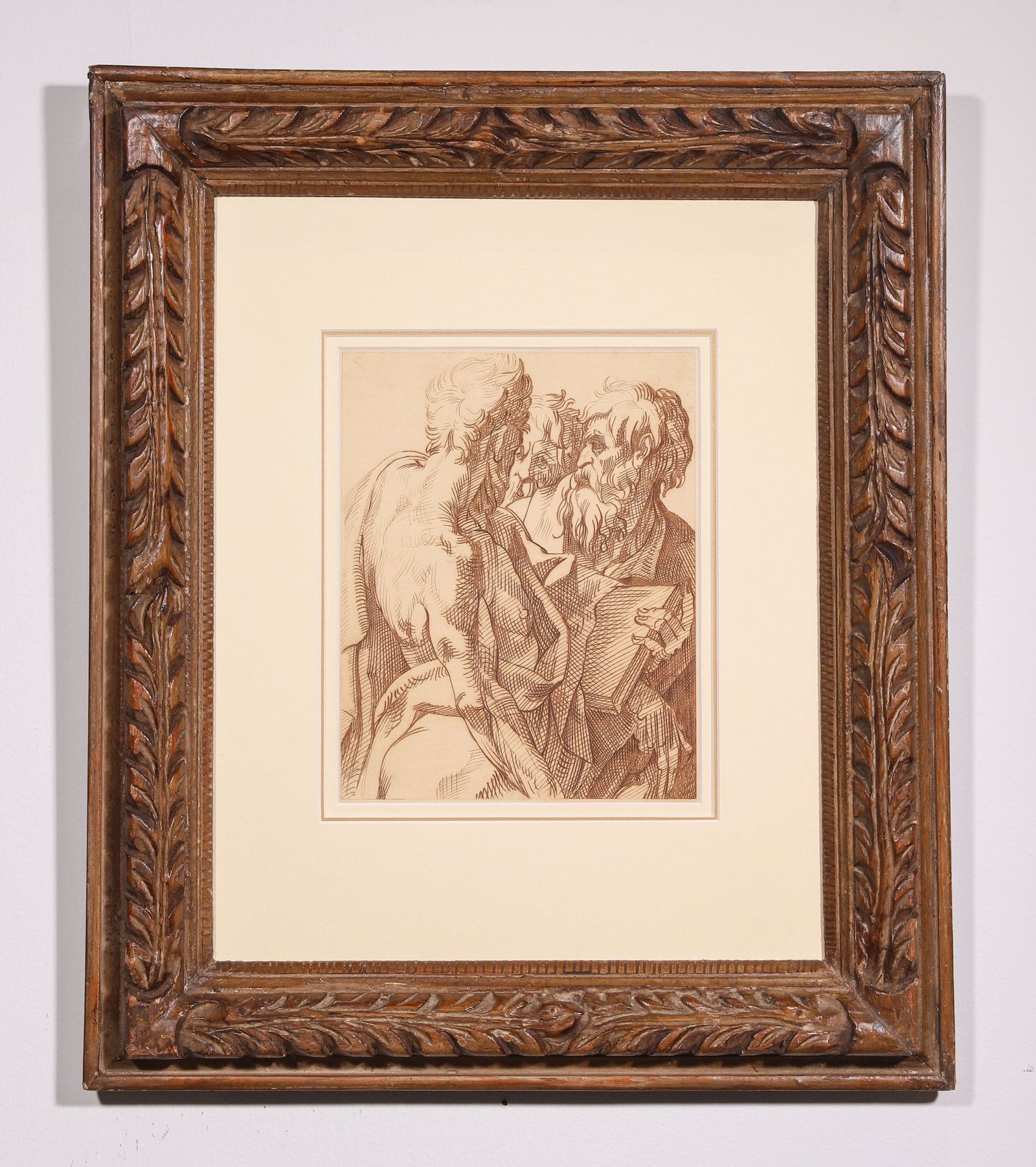 After Bartolomeo Passarotti, 1823 Italian Etching, Three Half-Length Portraits of Apostles (1 of 8)