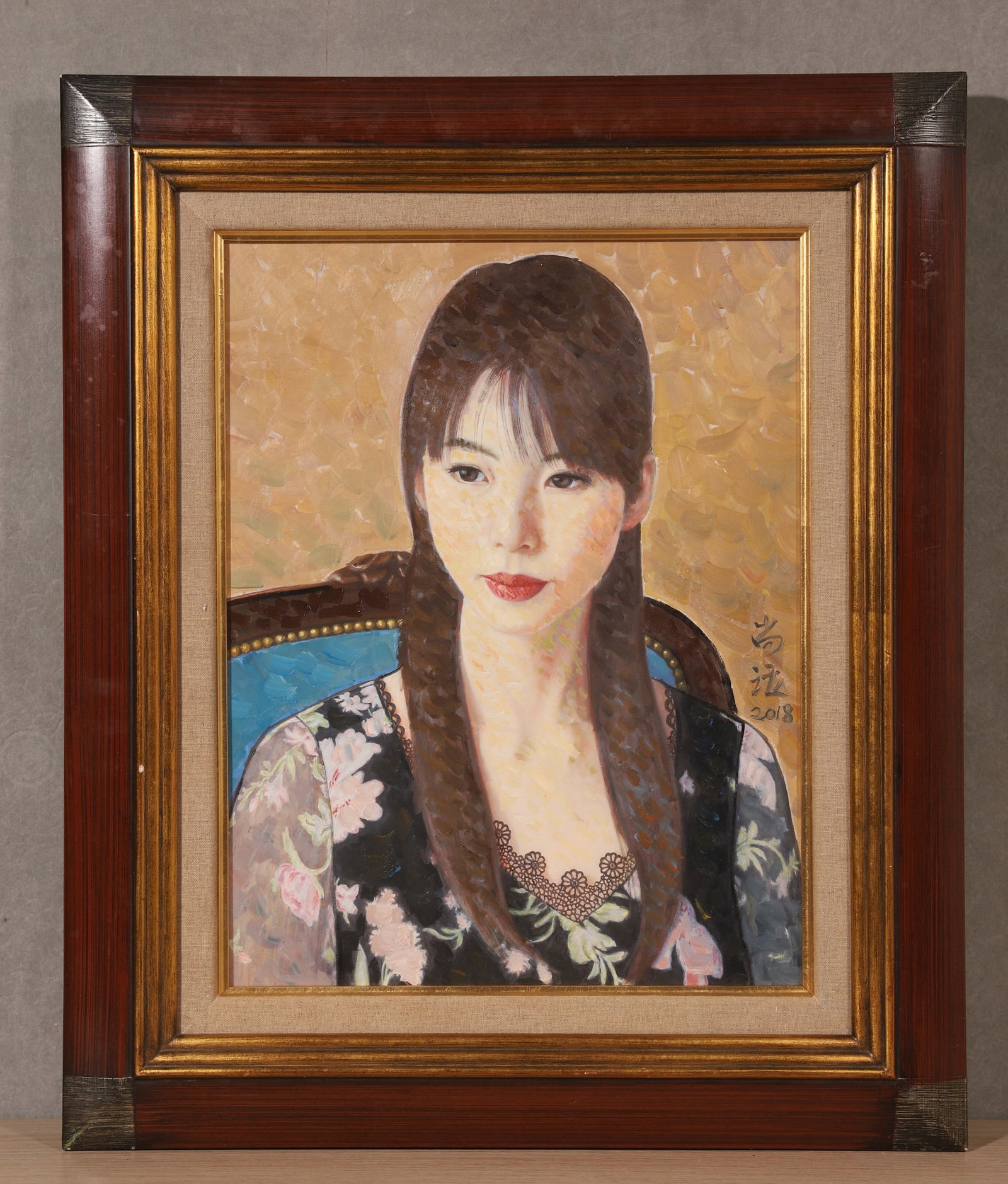 Jin Shangyi (Chinese, b. 1934), in the manner of, Oil on Canvas: The work retains original canvas and period frame with natural signs of age. The painting surface is clean and stable, without visible tear, hole, heavy craquelure or restoration. The overall