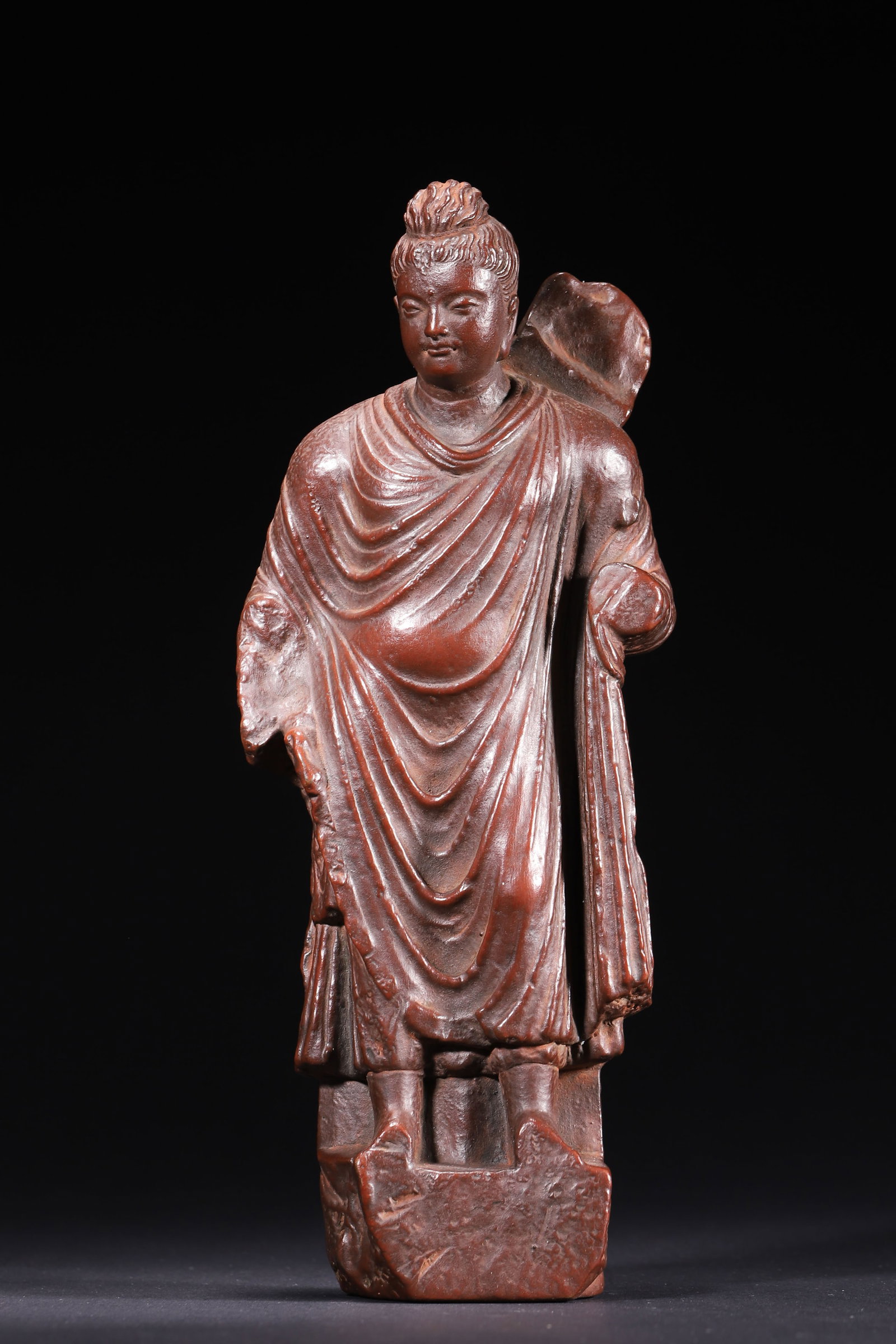 Terracotta Standing Sakyamuni Buddha, Gandhara Kushan Period (1st-5th Century AD) (1 of 10)