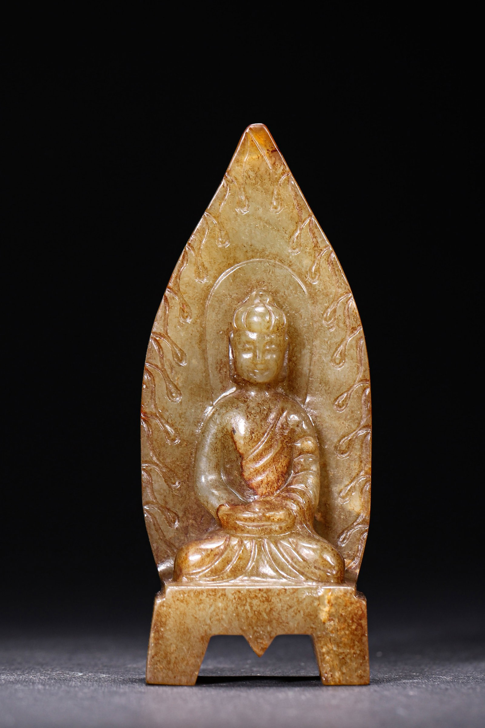 Hetian Jade Seated Shakyamuni Buddha with Mandorla, Northern Dynasties (1 of 7)