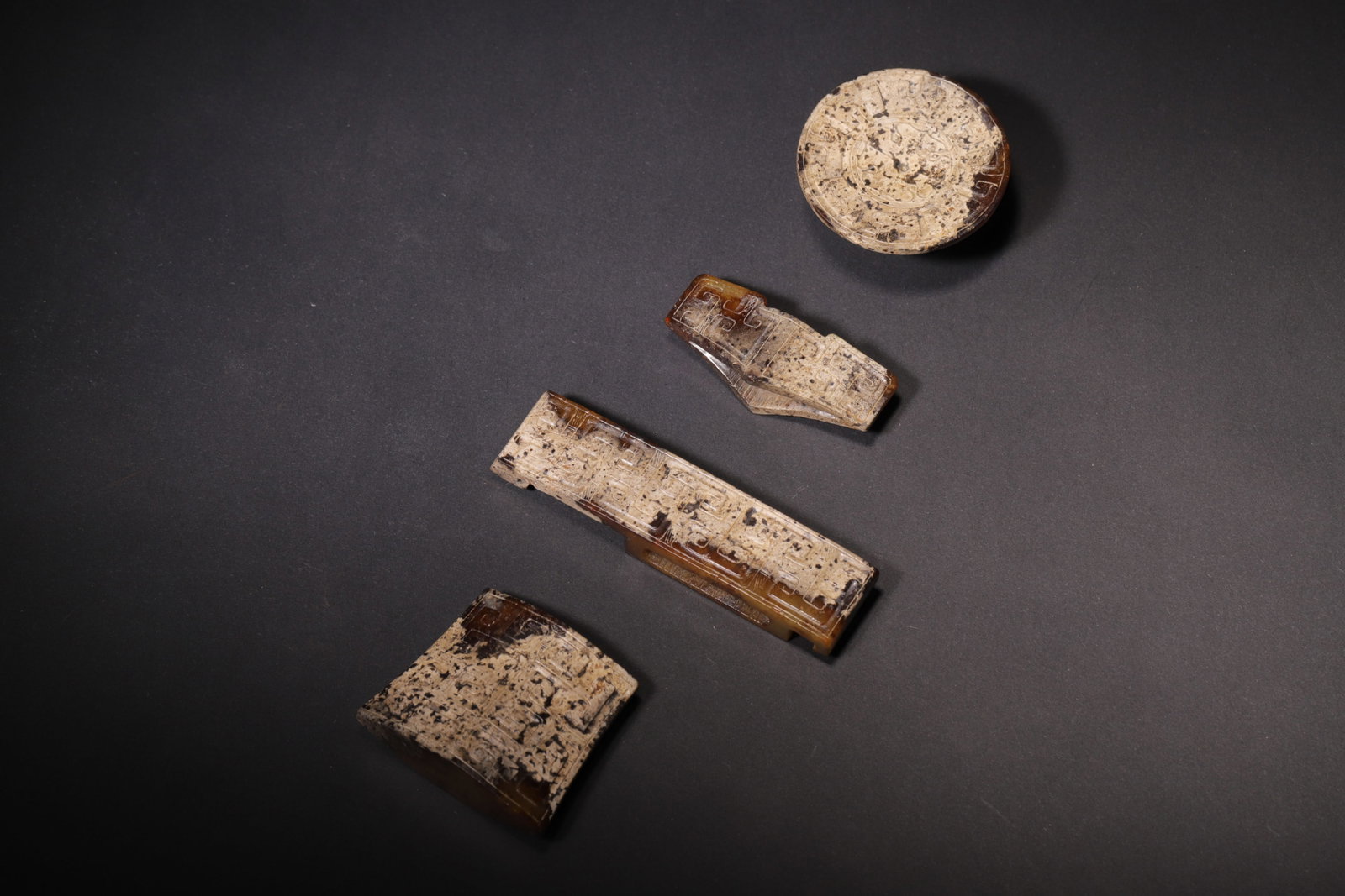 Set of Four Jade Sword Fittings, Han Dynasty (202 BC-220 AD) (1 of 11)