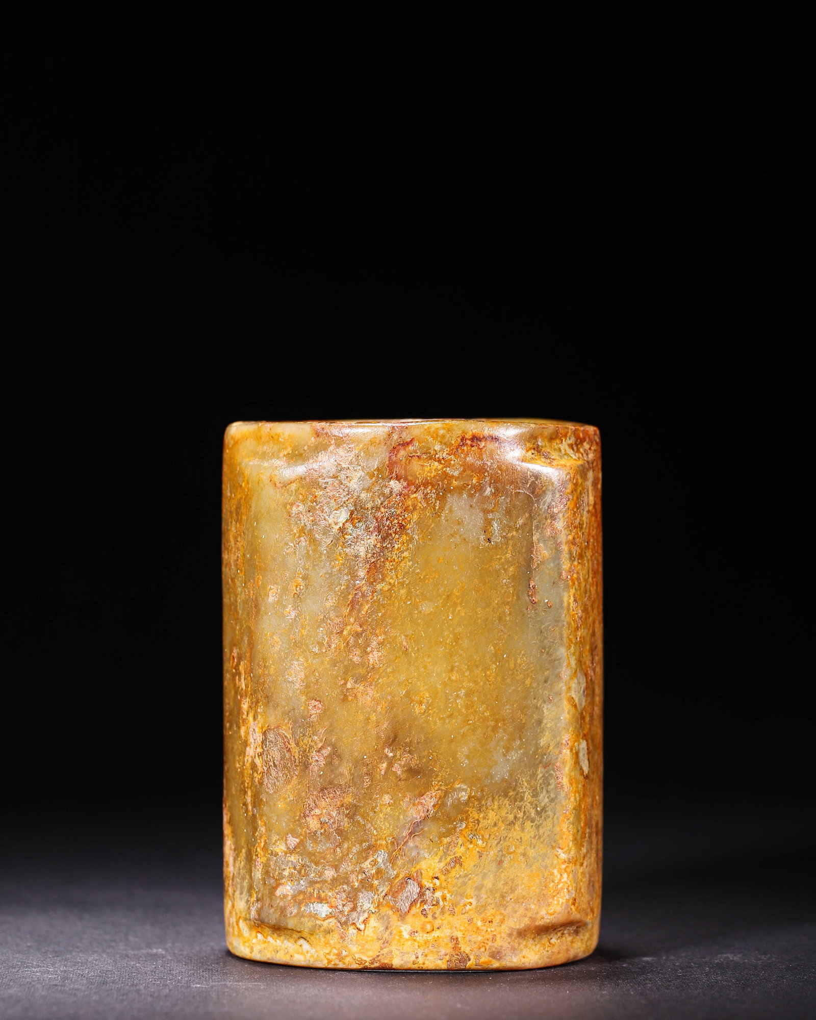 Yellowish-Green Jade Cong, Liangzhu Culture (3300-2300 BC) (1 of 8)