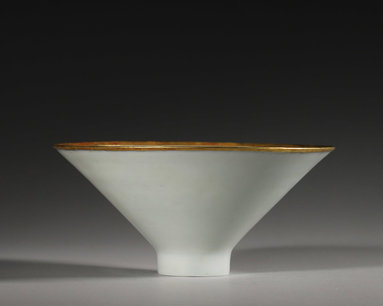 Yingqing Glazed Carved Beast Gilt-Rim Conical Bowl (Song Dynasty, 960-1279) (1 of 7)