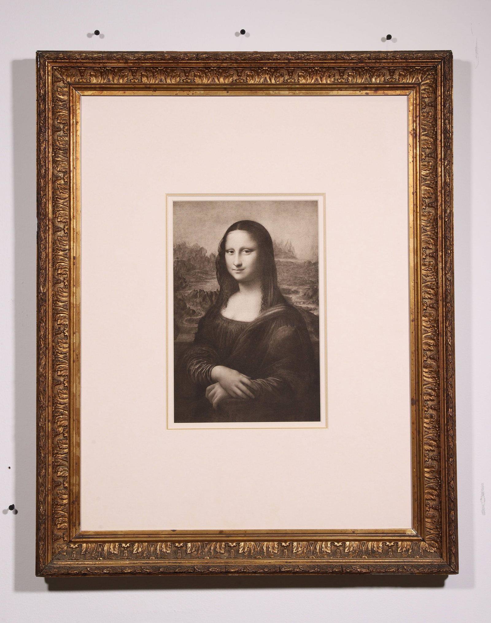 After Leonardo da Vinci, 1900 German Photogravure Copper Plate Print, "Mona Lisa" (1 of 9)