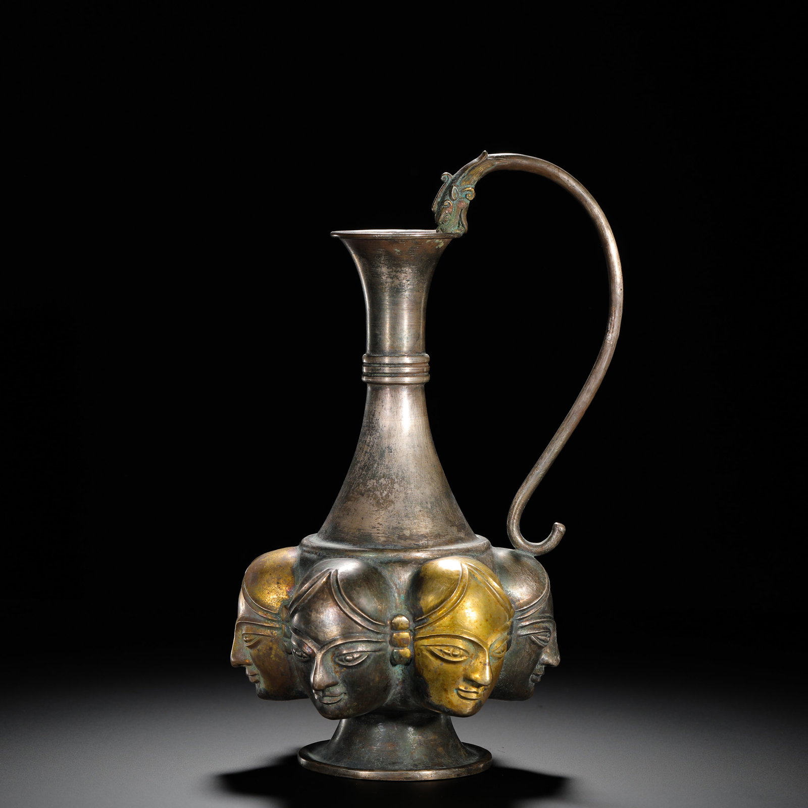Tang Dynasty, Silver Ewer with Partial Gilding (1 of 12)