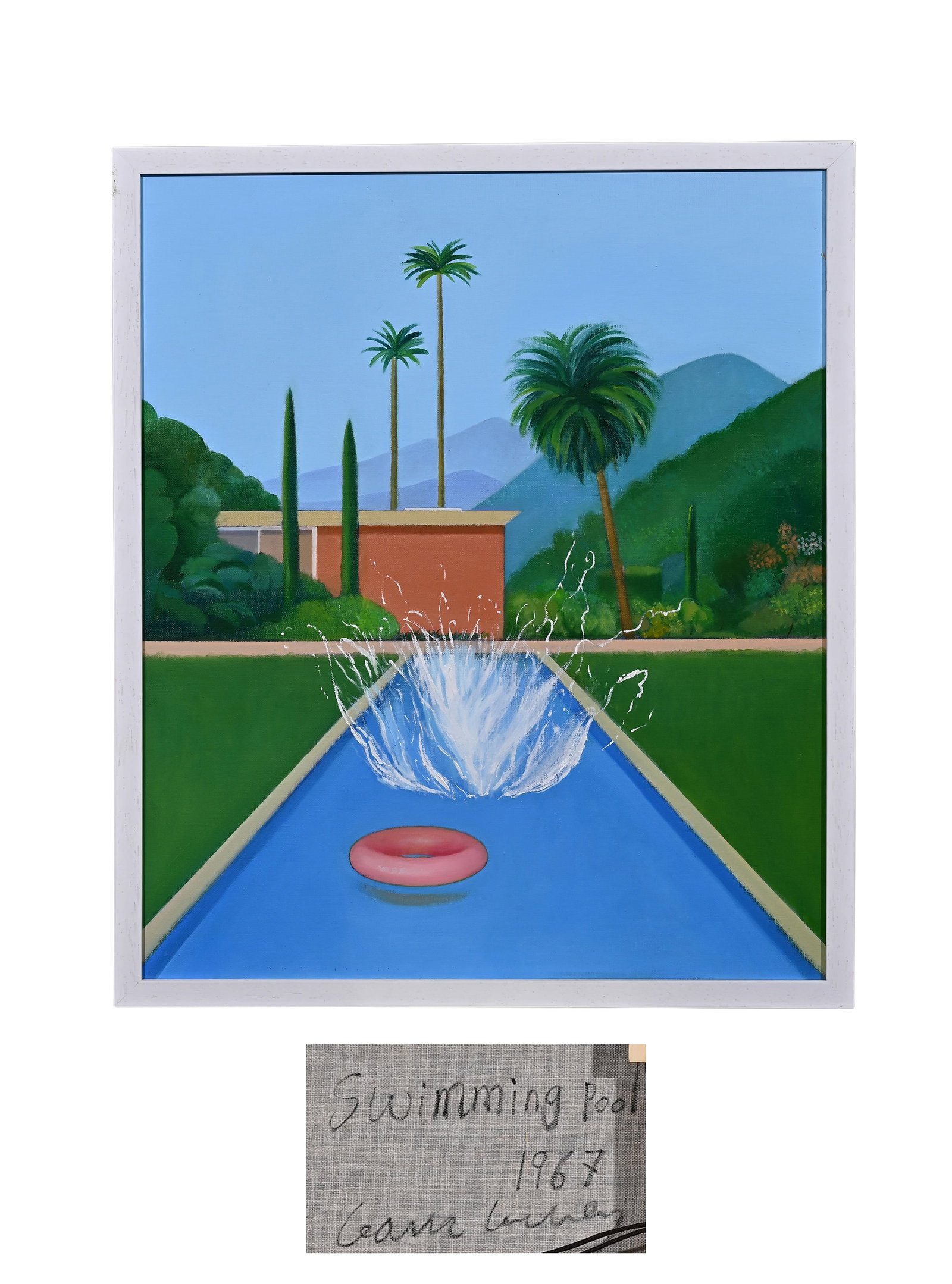 In the Manner of David Hockney (British, b. 1937), Oil on Canvas (1 of 5)