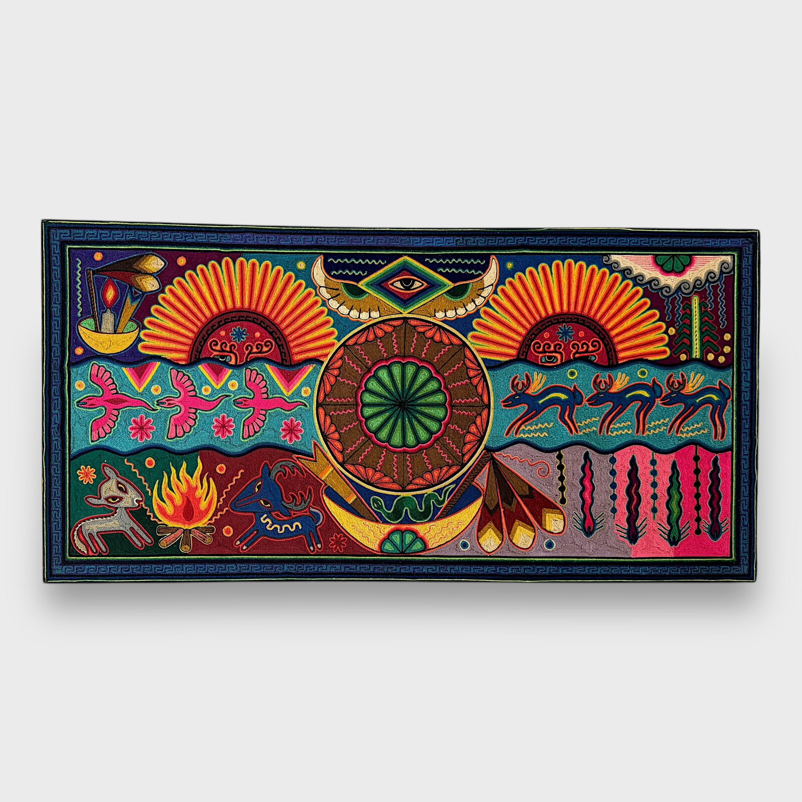 José Carrillo Morales “Two Suns" – Yarn Painting (2015) (1 of 1)