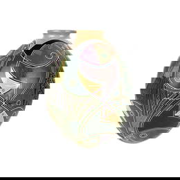 Helio Gutierrez.  Geometric Parrot And Fish Vase #1. Masaya. Nicaragua. Geometric parrot and fish