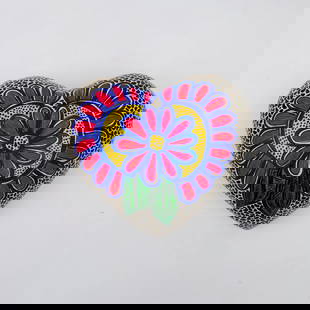"Alma Flores – Midnight Garden HeartHand-Painted Clay Sculpture from Oaxaca, MexicoLush and: "Alma Flores – Midnight Garden HeartHand-Painted Clay Sculpture from Oaxaca, MexicoLush and luminous, Midnight Garden Heart by Alma Flores is a hand-painted clay piece that evokes blooming life