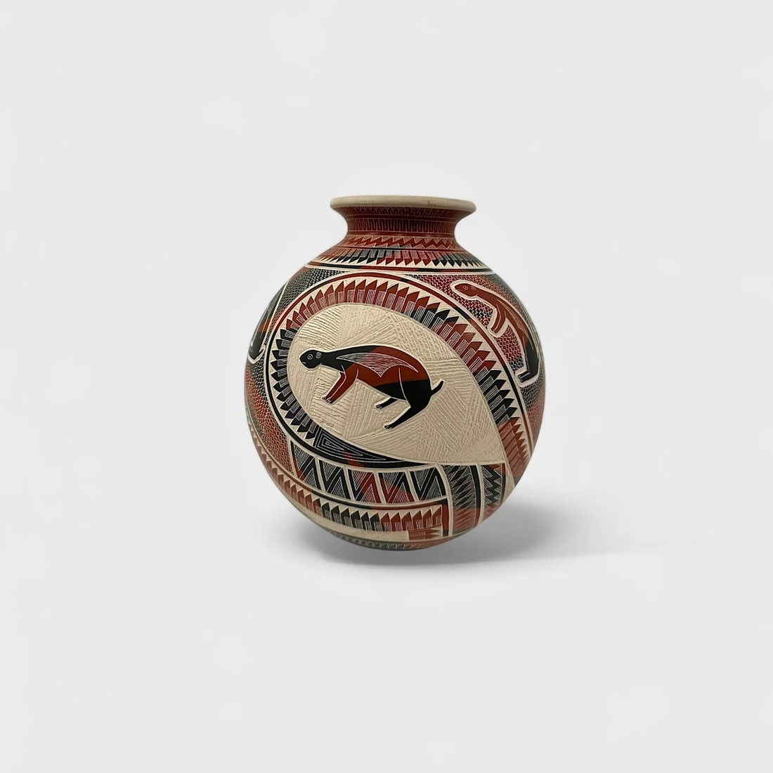 "Desert Sprint" Hand-coiled Clay Vase (1 of 2)