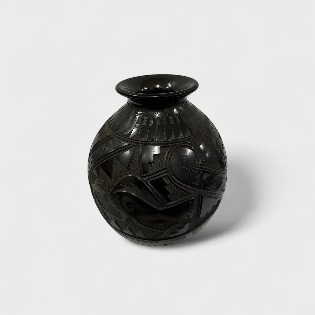 "Night Echo Vessel" Hand-coiled Ceramic Vase (1 of 1)