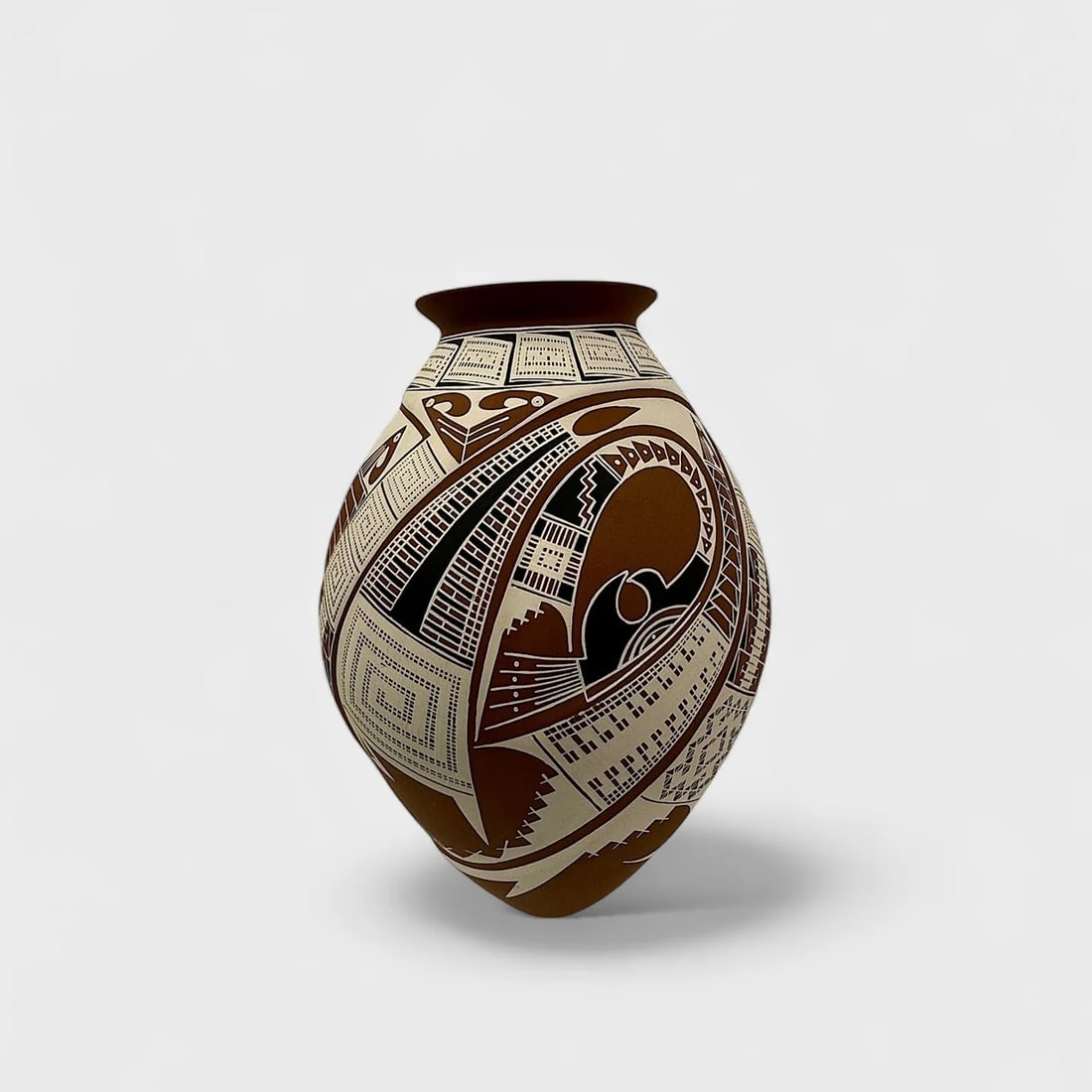 "Lace Vase" Hand-coiled Clay Vase (1 of 2)