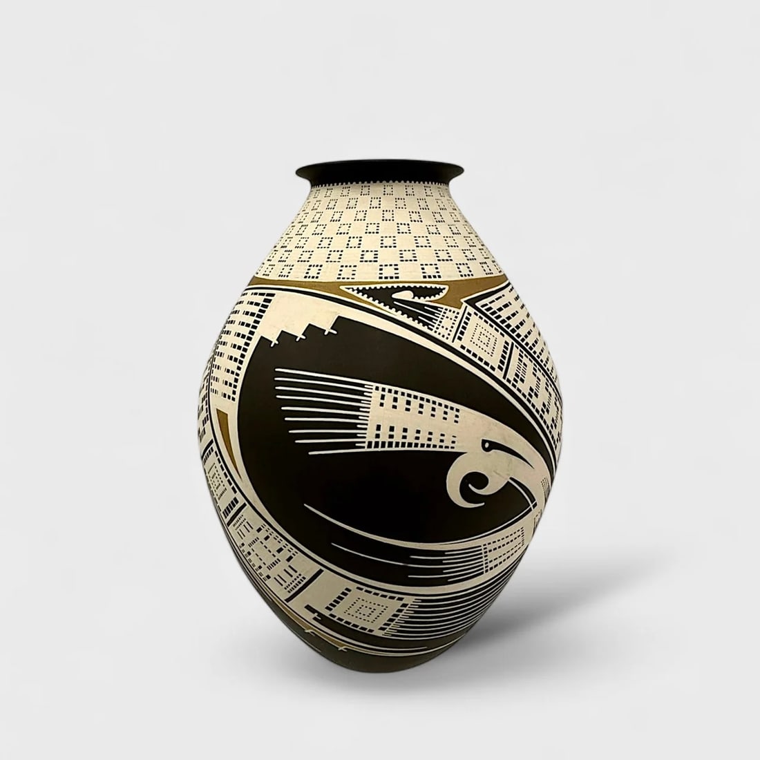 "Lace Eagle #2" - Hand-built Ceramic Vase (1 of 1)