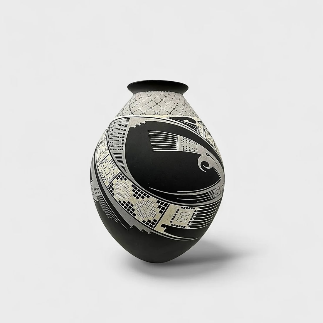 "Lace Eagle #3" - Hand-built Ceramic Vase (1 of 1)