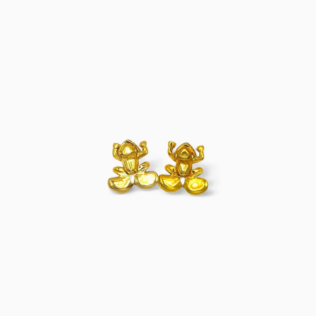 "Chiquirí Frog" 14k Gold Earrings (1 of 1)