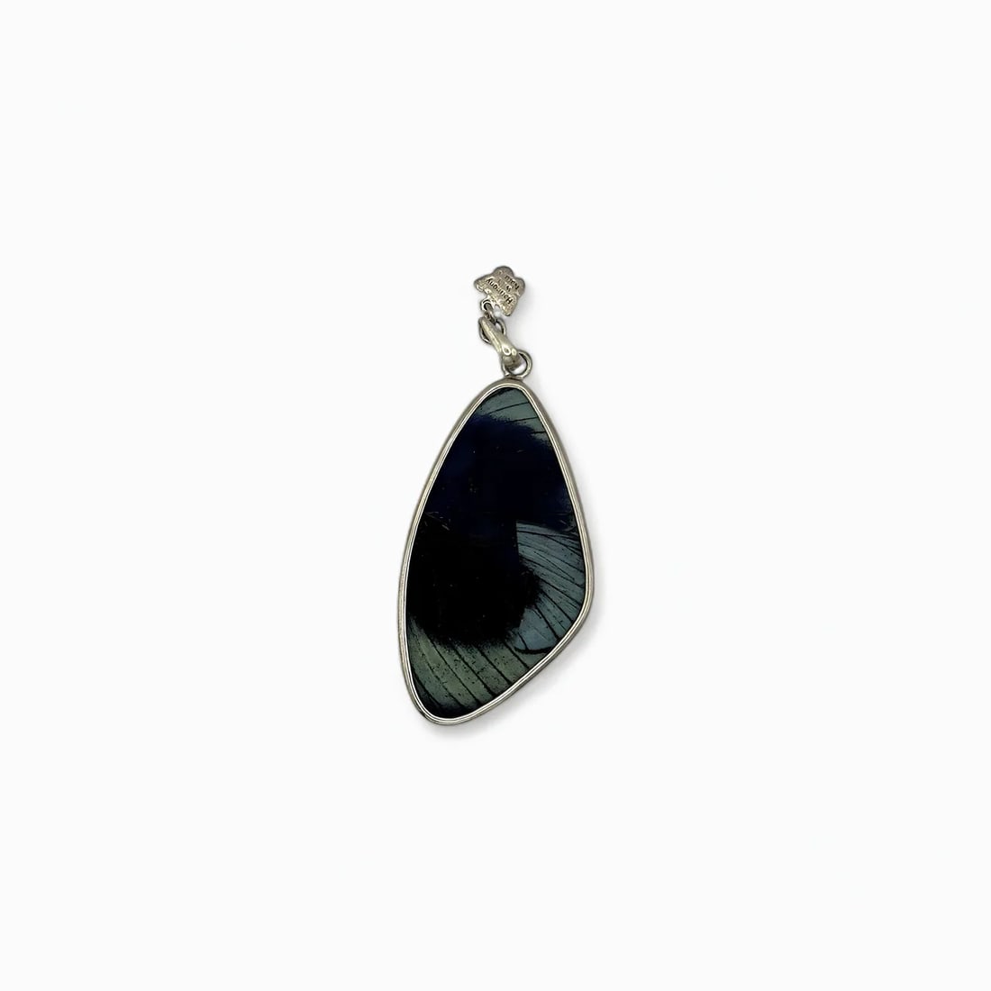"Obsidian Twilight" Medium Butterfly Wing Jewelry Pendant (1 of 2)