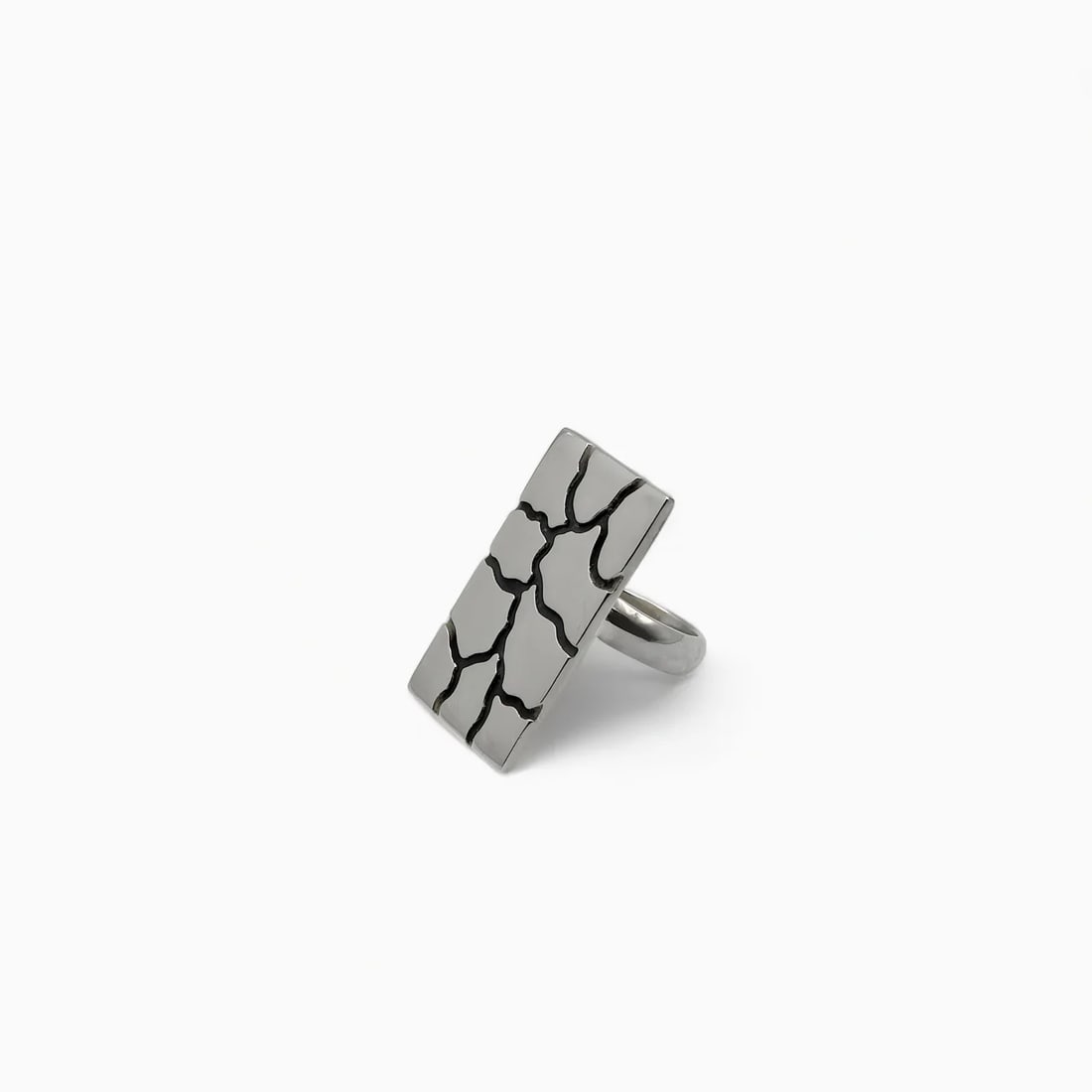 "Cracked Earth Shield" Jewelry Ring (1 of 1)