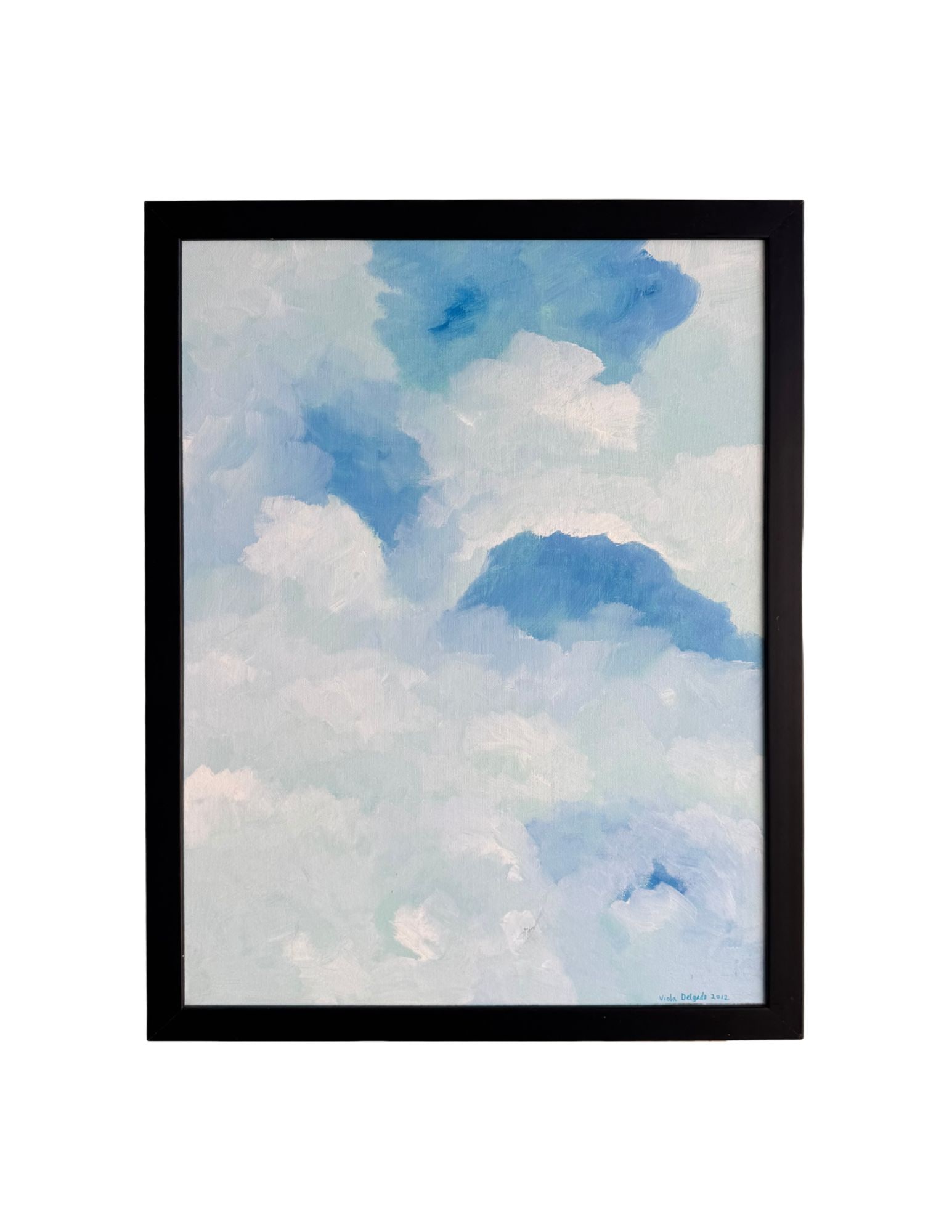 "Cloud Series - #59" Acrylic Painting: Viola DelgadoCloud Series - #5926" x 20"2012Acrylic on canvas.Signed. Framed.