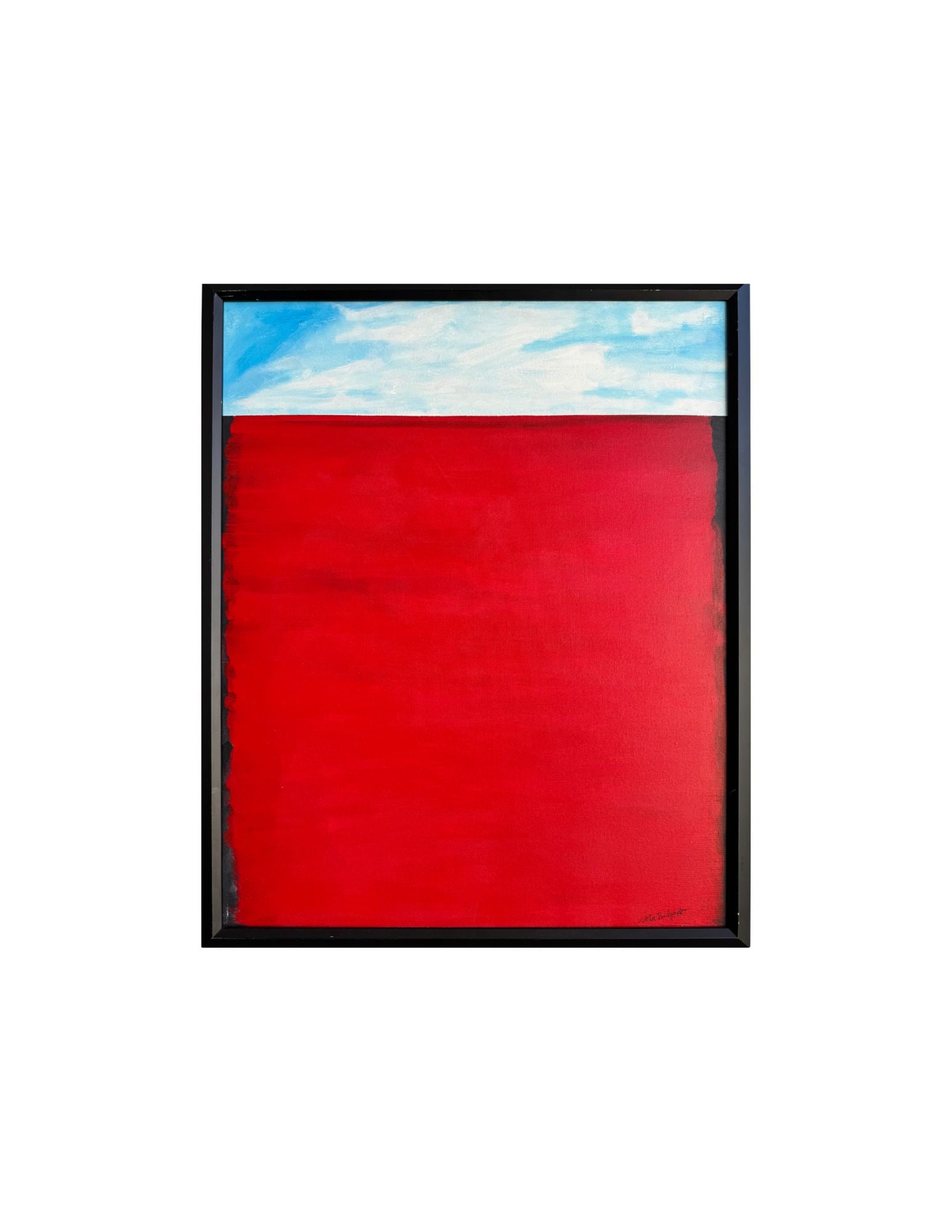 "Red Wall Series - Red Wall #1" Acrylic Painting (1 of 1)