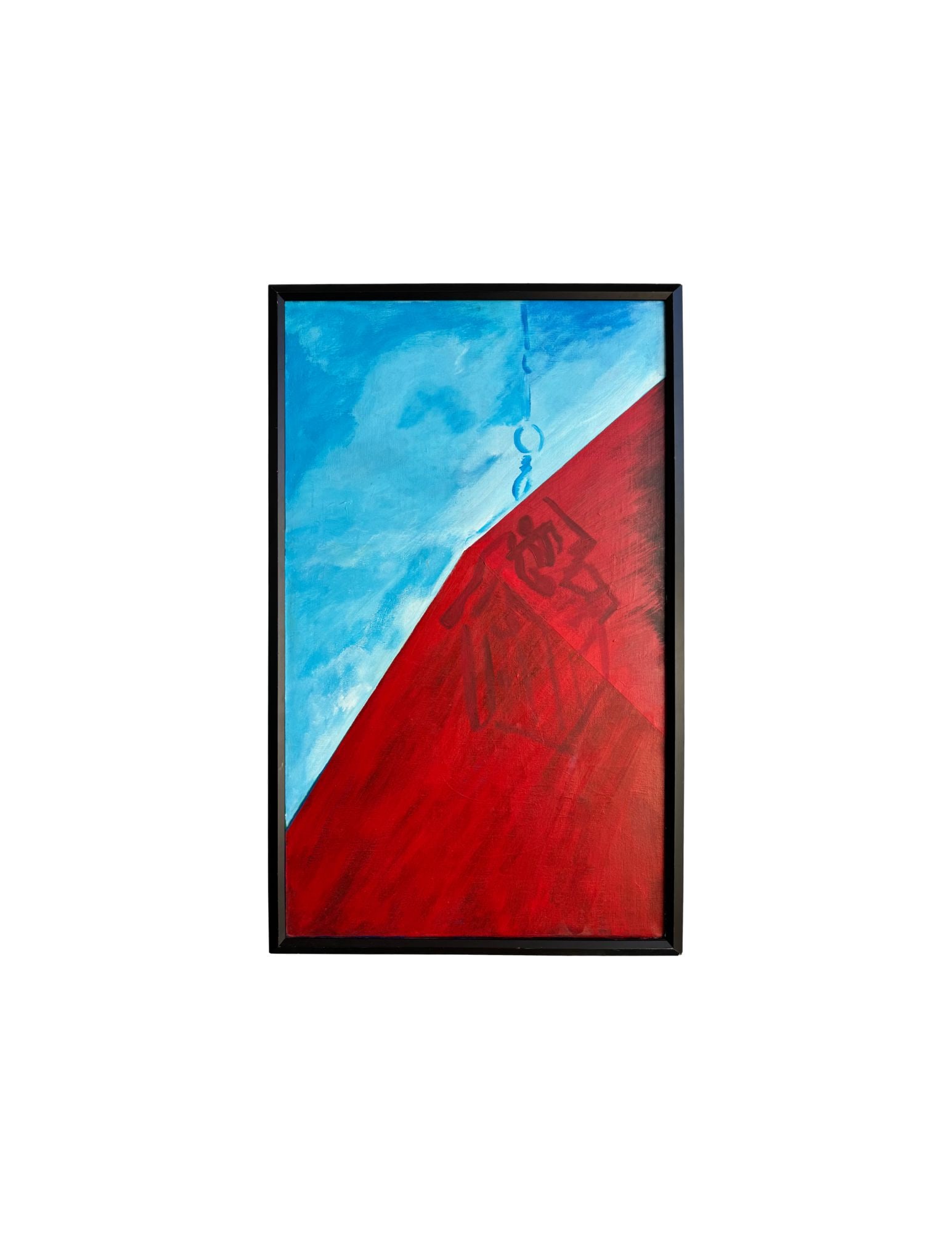 "Red Wall Series - Caged" Acrylic Painting: Viola DelgadoCaged 41.5" x 25.5"2000Acrylic on canvas.Signed. Framed.