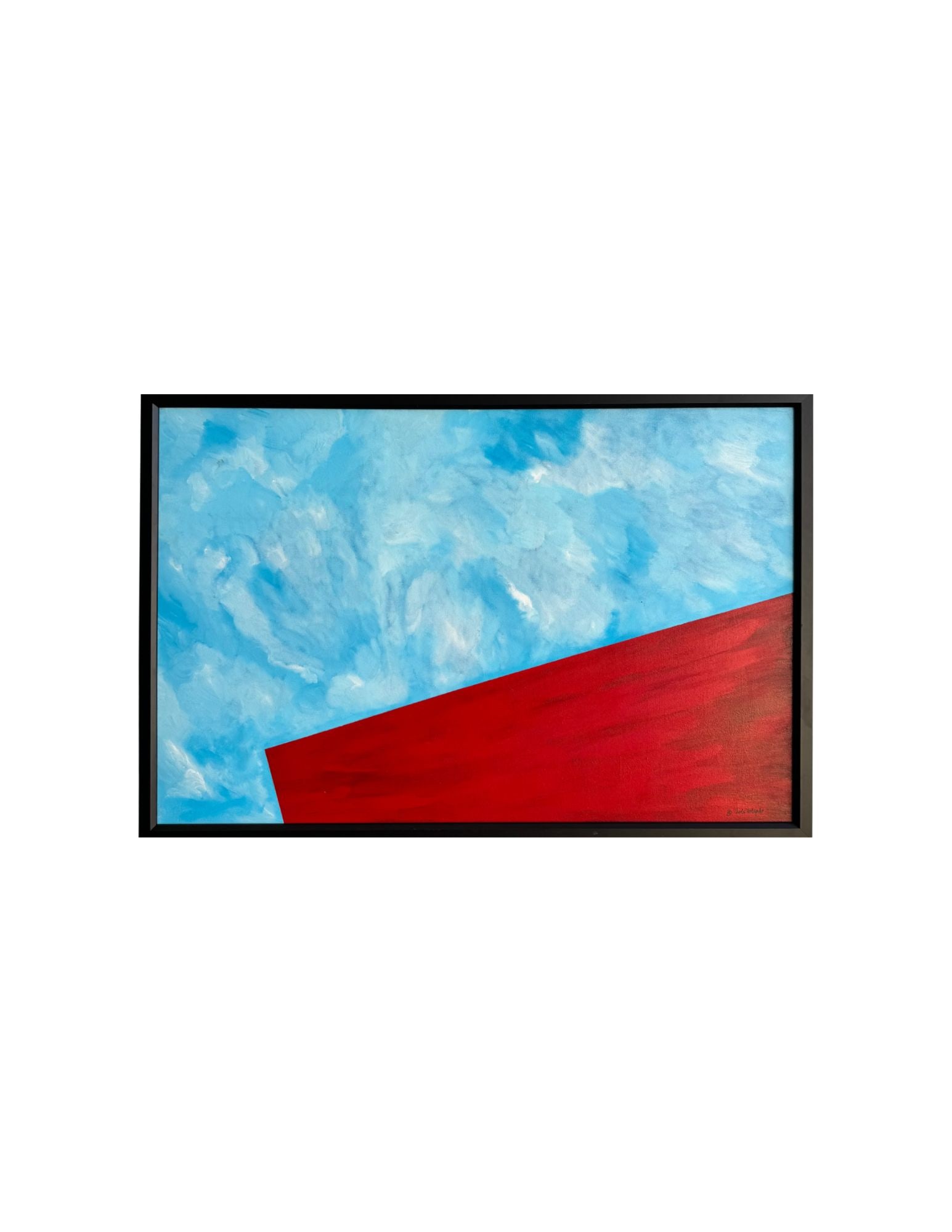 "Red Wall Series - Slant #1" Acrylic Painting (1 of 1)