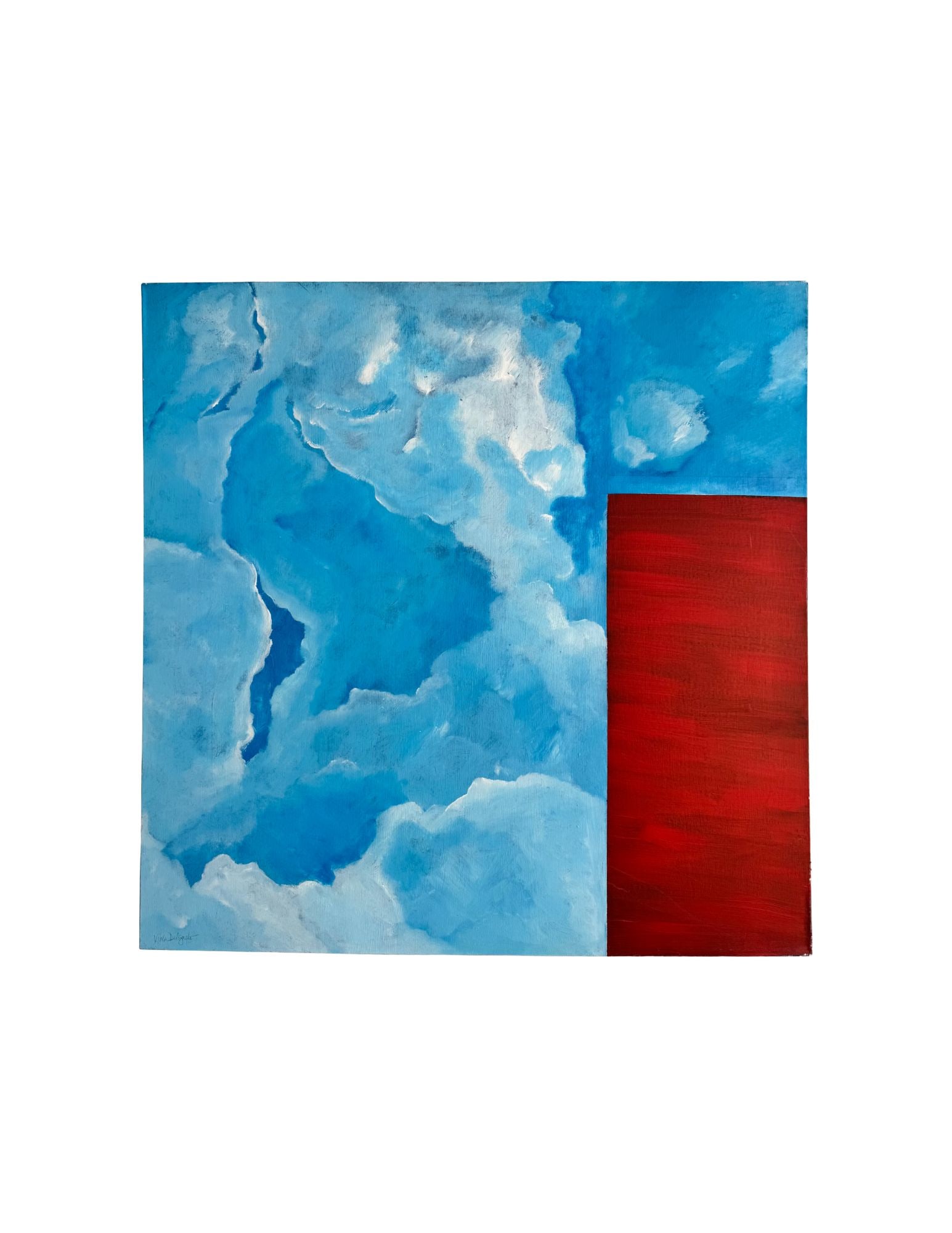 "Red Wall Series - Slow Entrance #33" Acrylic Painting: Viola DelgadoSlow Entrance #3336" x 36"2011Acrylic on canvas.Signed.