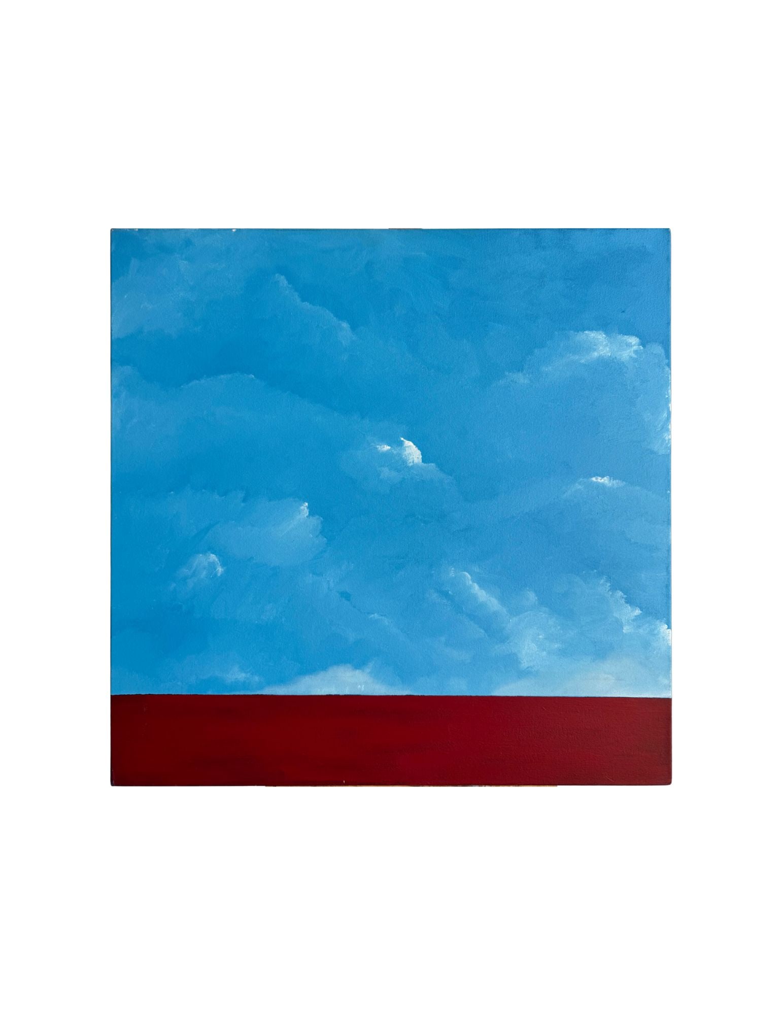 "Red Wall Series - Slow Day" Acrylic Painting: Viola DelgadoSlow Day 30" x 30"2010Acrylic on canvas.Signed.