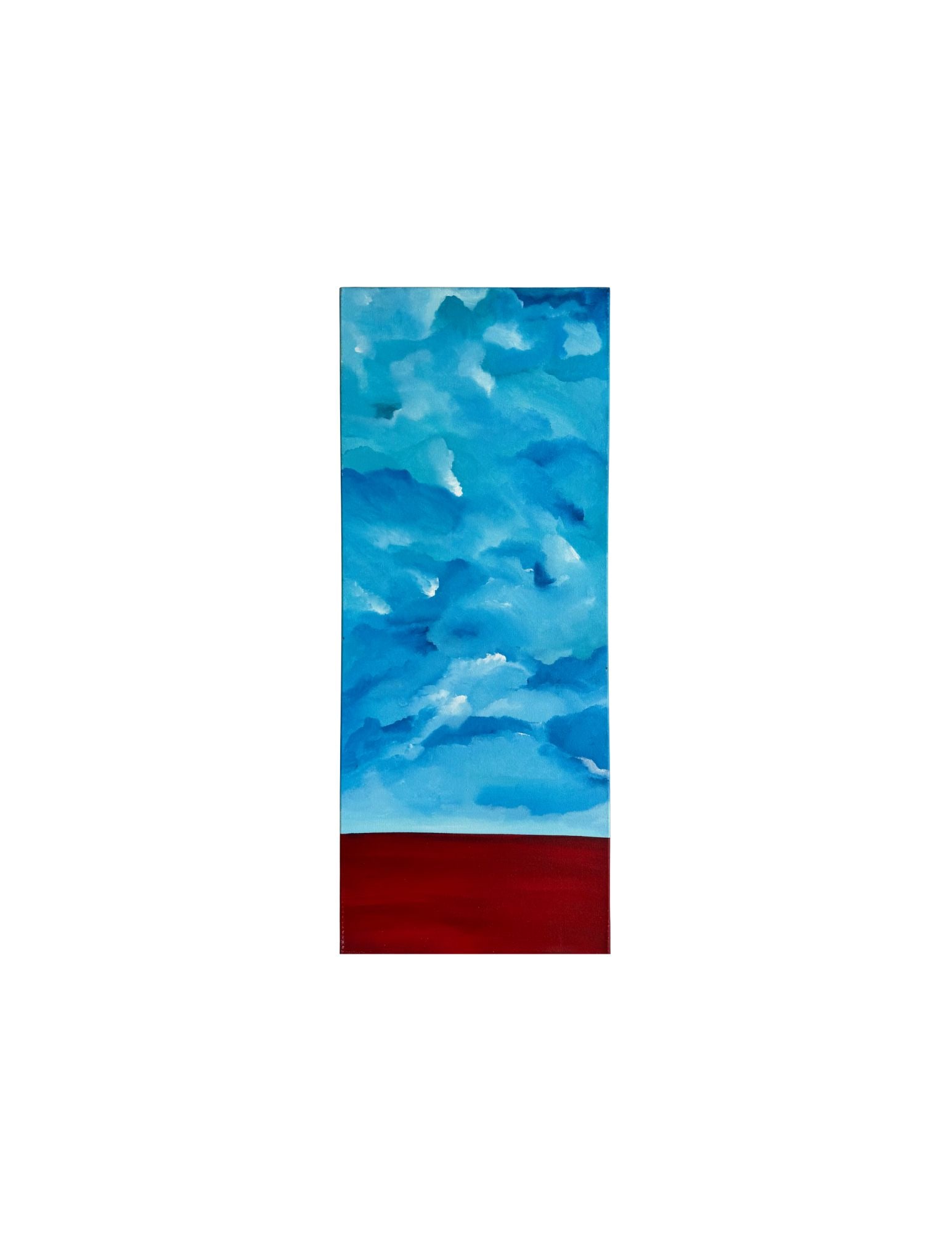 "Red Wall Series - Stacks" Acrylic Painting: Viola DelgadoStacks 40" x 16"2010Acrylic on canvas.Signed.