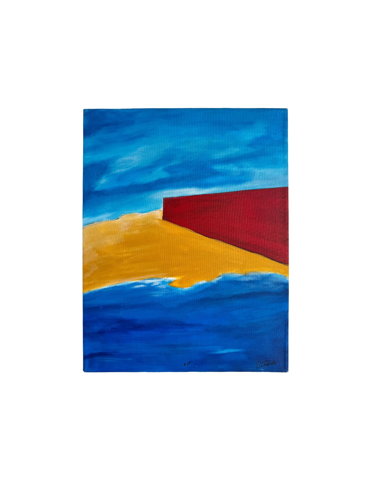 "Red Wall Series - The Shore" Acrylic Painting: Viola DelgadoThe Shore20" x 16"2008Acrylic on canvas.Signed.