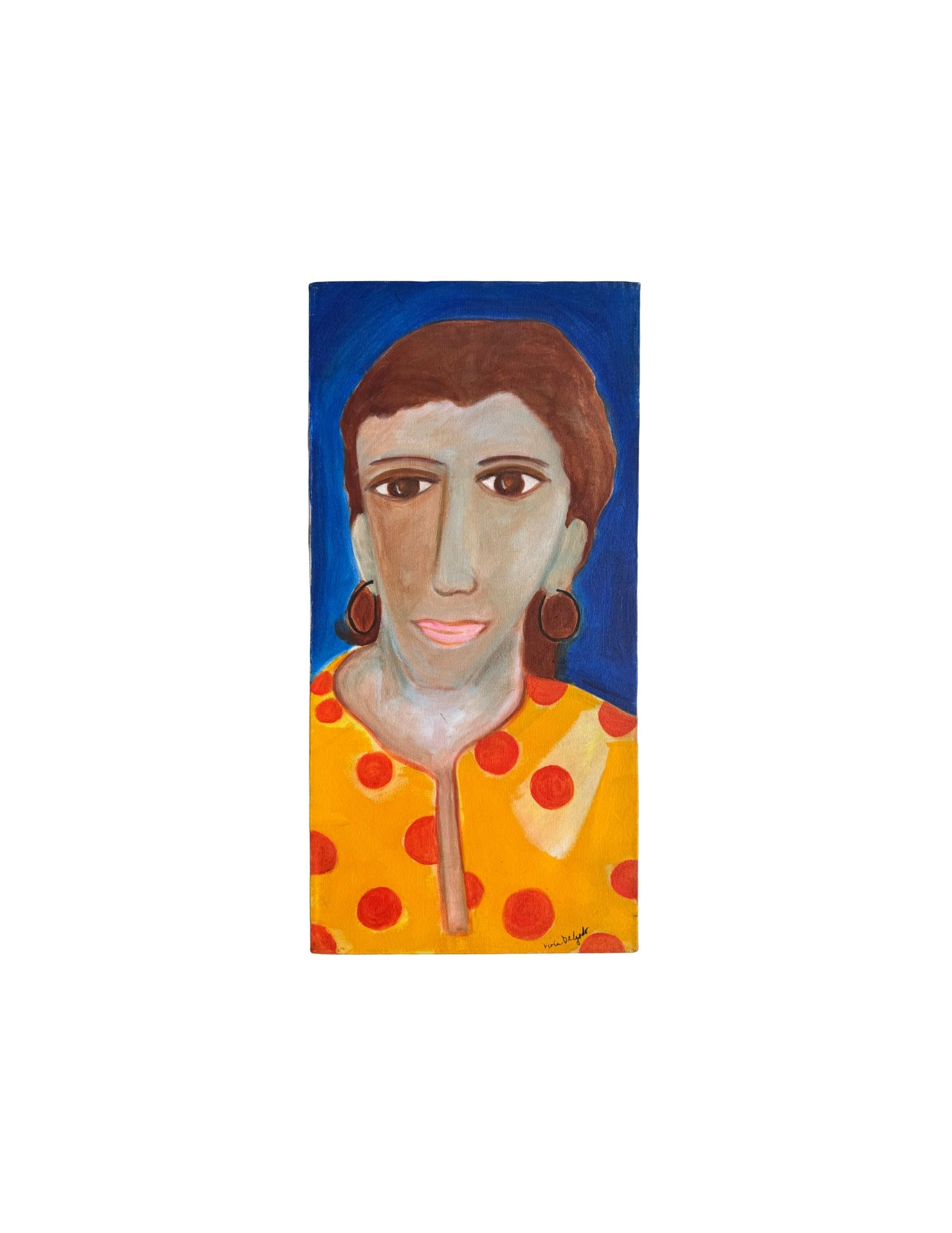 "Diana - Lady in Yellow Dress" Acrylic Painting: Viola DelgadoDiana - Lady in Yellow Dress Measurements Unknown 2003Acrylic on Canvas Signed.
