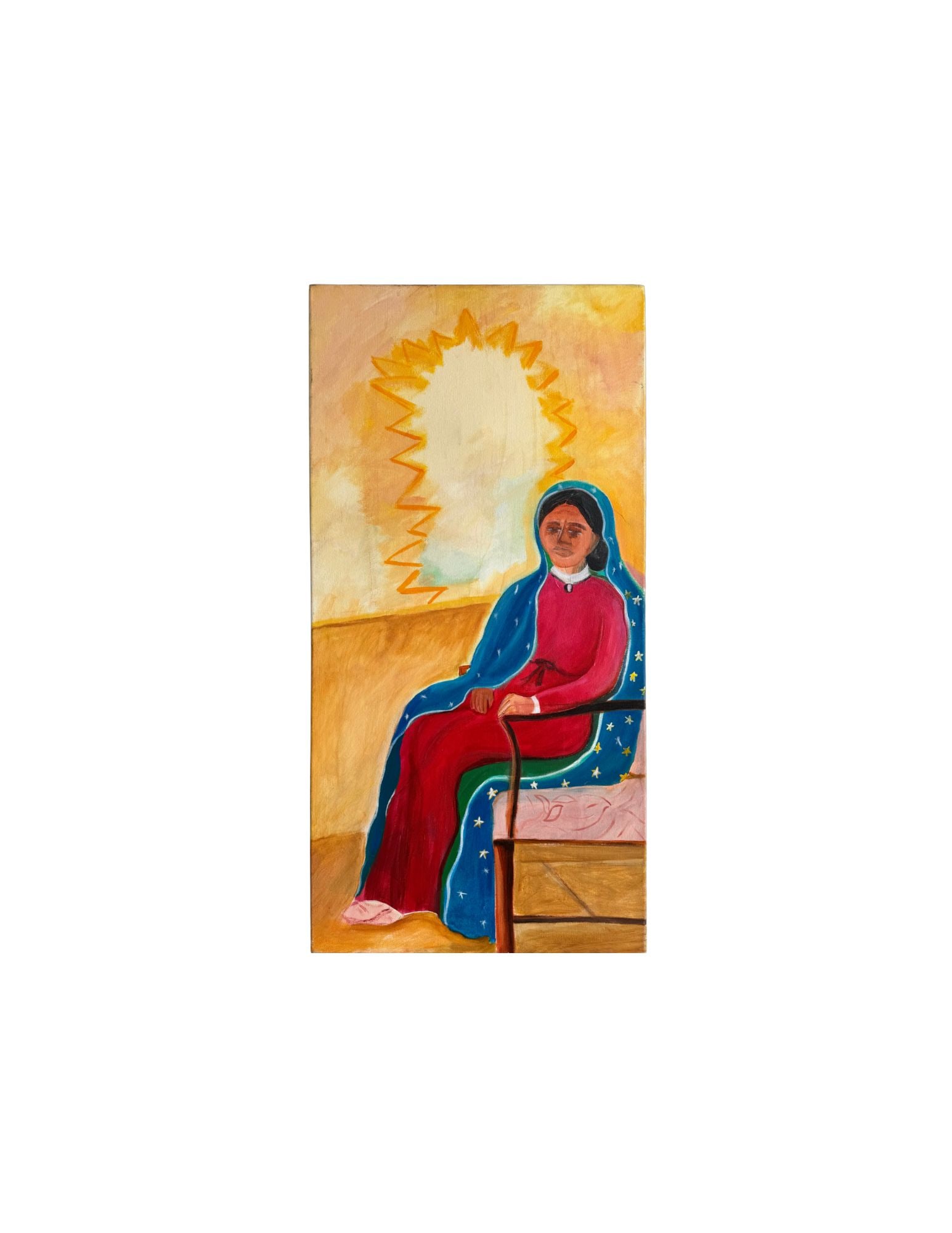 "Resting Virgin" Acrylic Painting (1 of 1)
