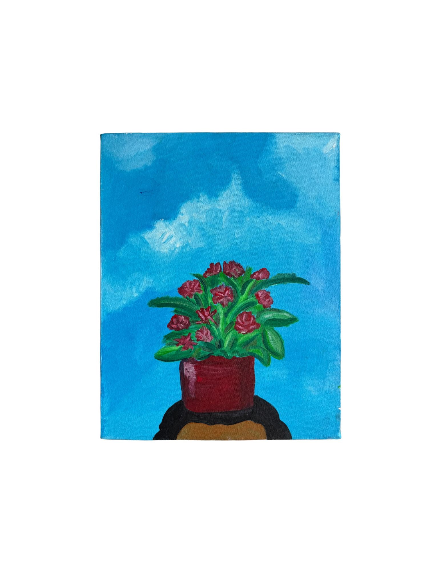 "La Maceta" Acrylic Painting: Viola DelgadoLa Maceta 14" x 11"Year UnknownAcrylic on Canvas. Signed.