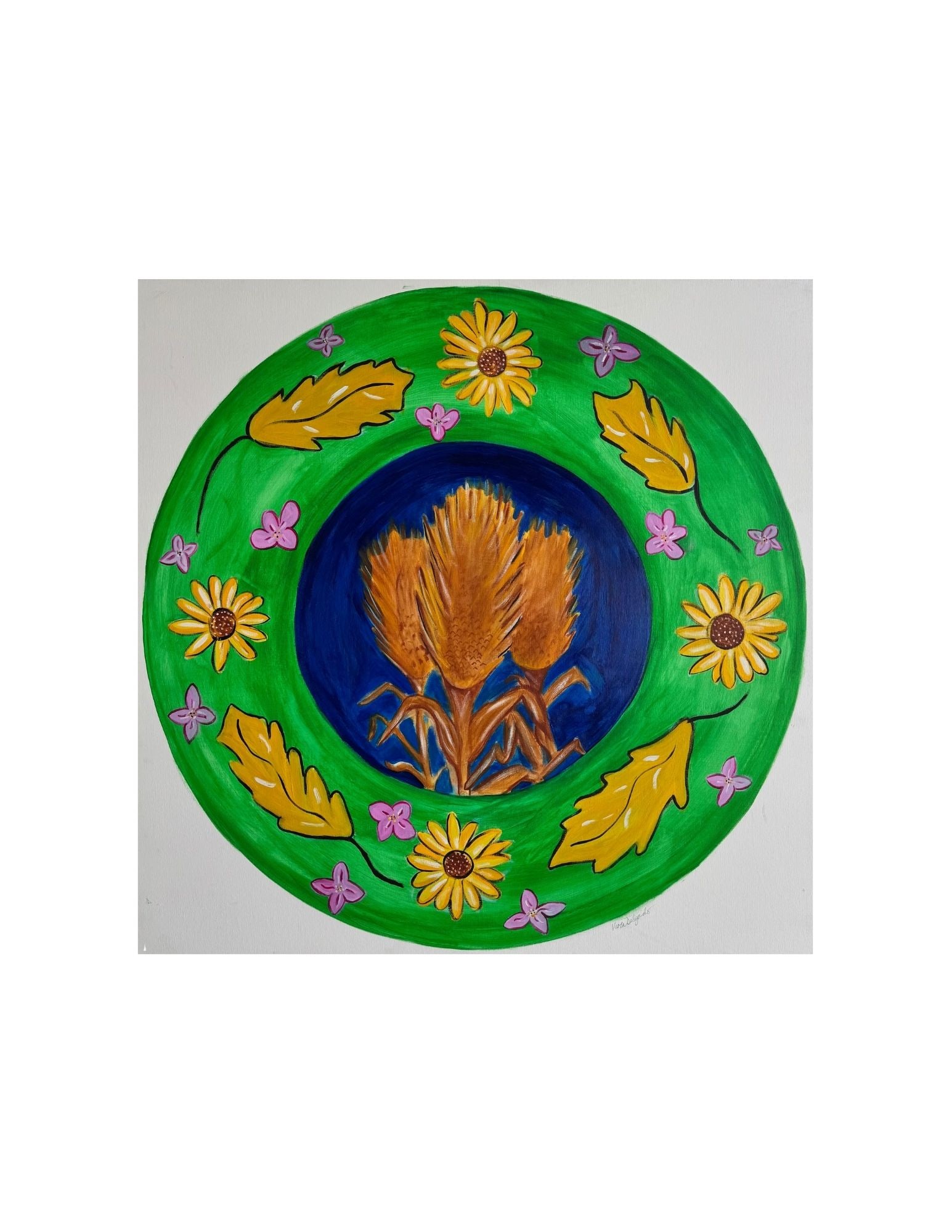 "Wheat" Acrylic Painting: Viola DelgadoWheat36" x 36"2005Acrylic on canvas.Signed.