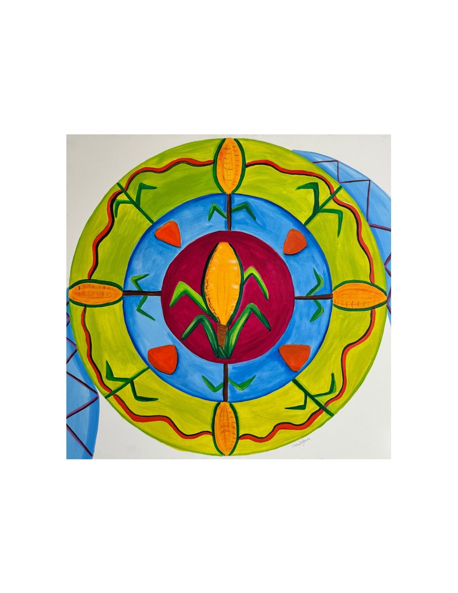 "Corn 2" Acrylic Painting: Viola DelgadoCorn 236" x 36"2005Acrylic on canvas.Signed.