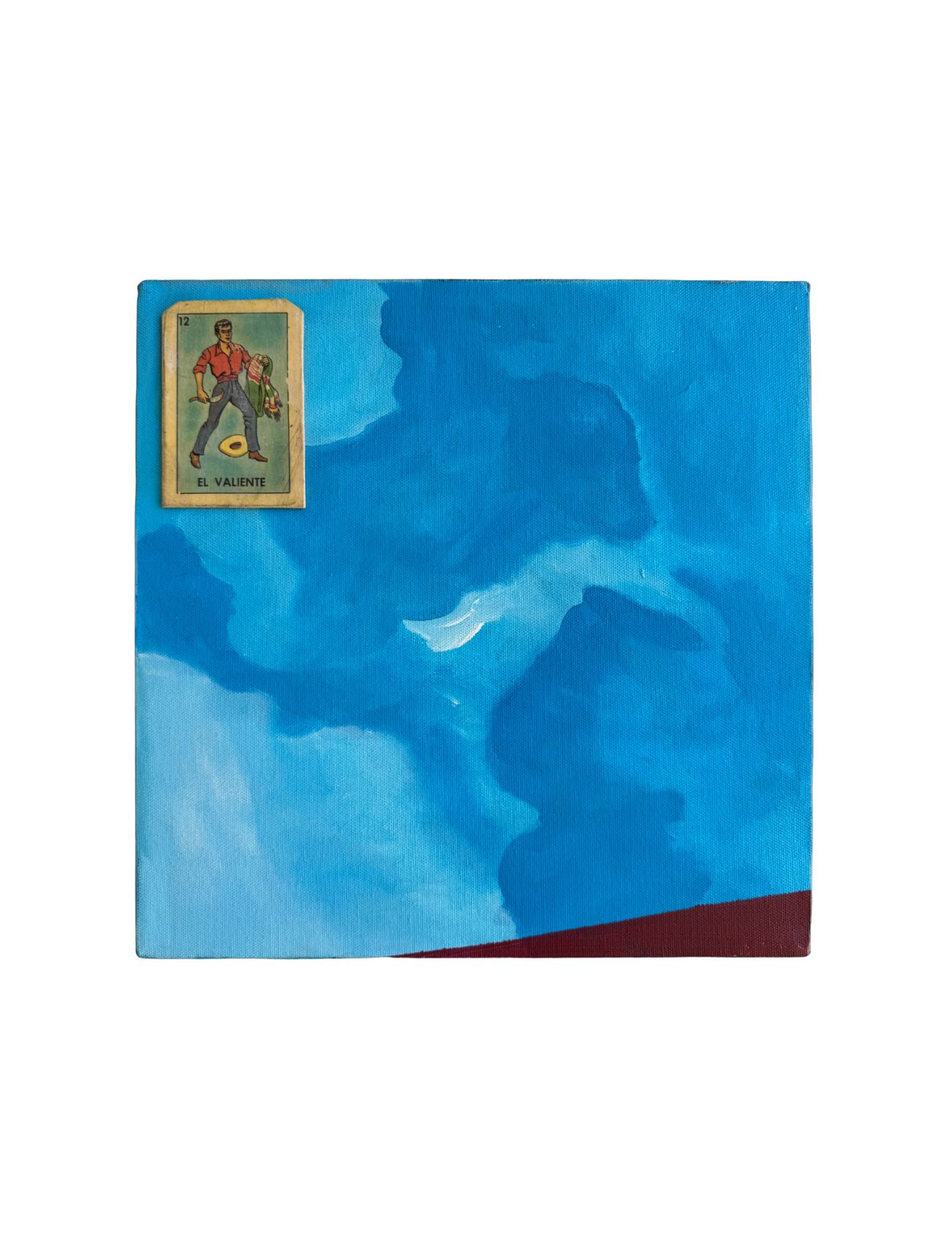 "Loteria Series - El Valiente" Acrylic Painting: Viola DelgadoEl Valiente 12" x 12"Year. Acrylic on canvas.Not Signed.