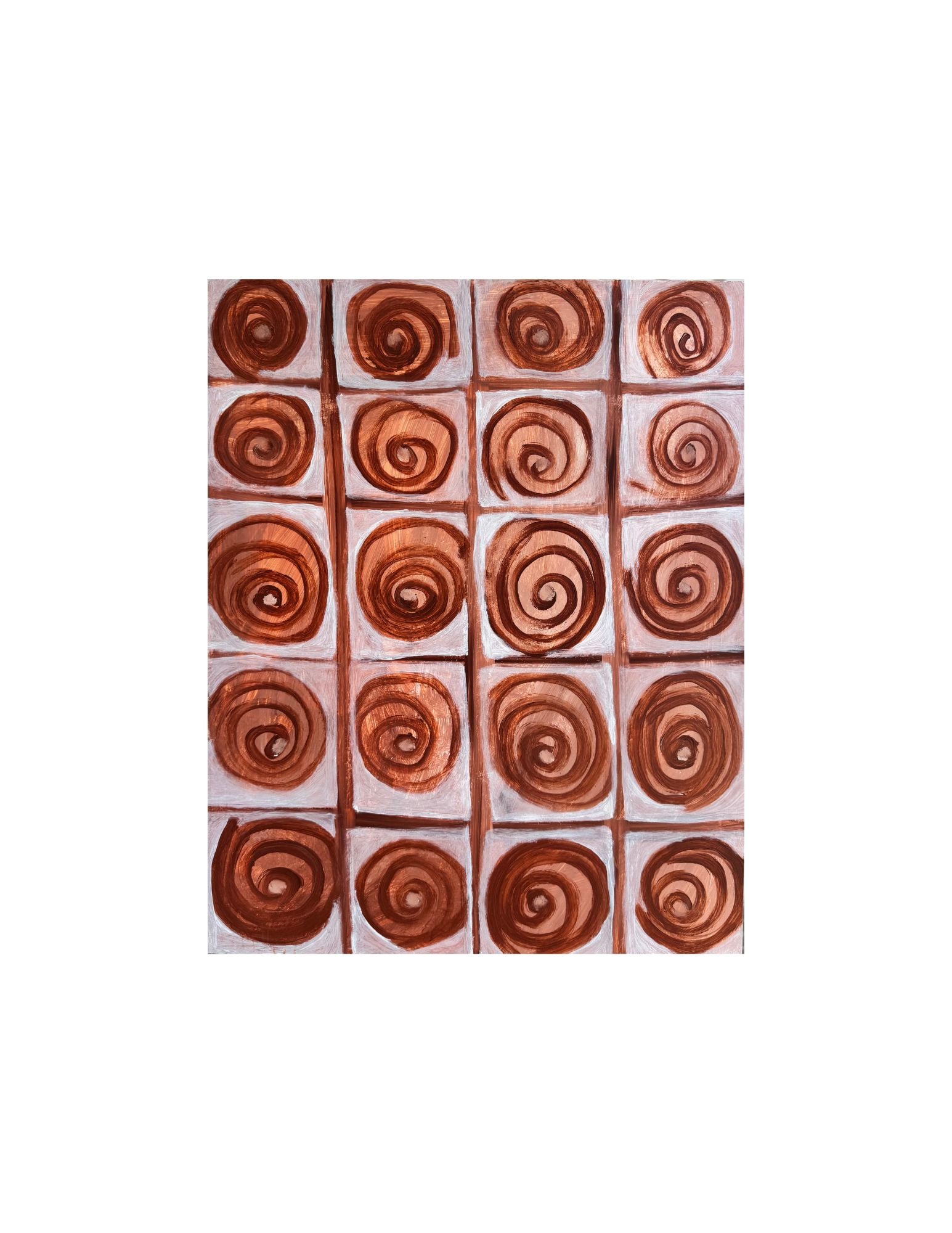 "Untitled Swirls" - Acrylic on Panel: Viola DelgadoUntitled 20" x 16" 2005Acrylic on Panel.Signed.